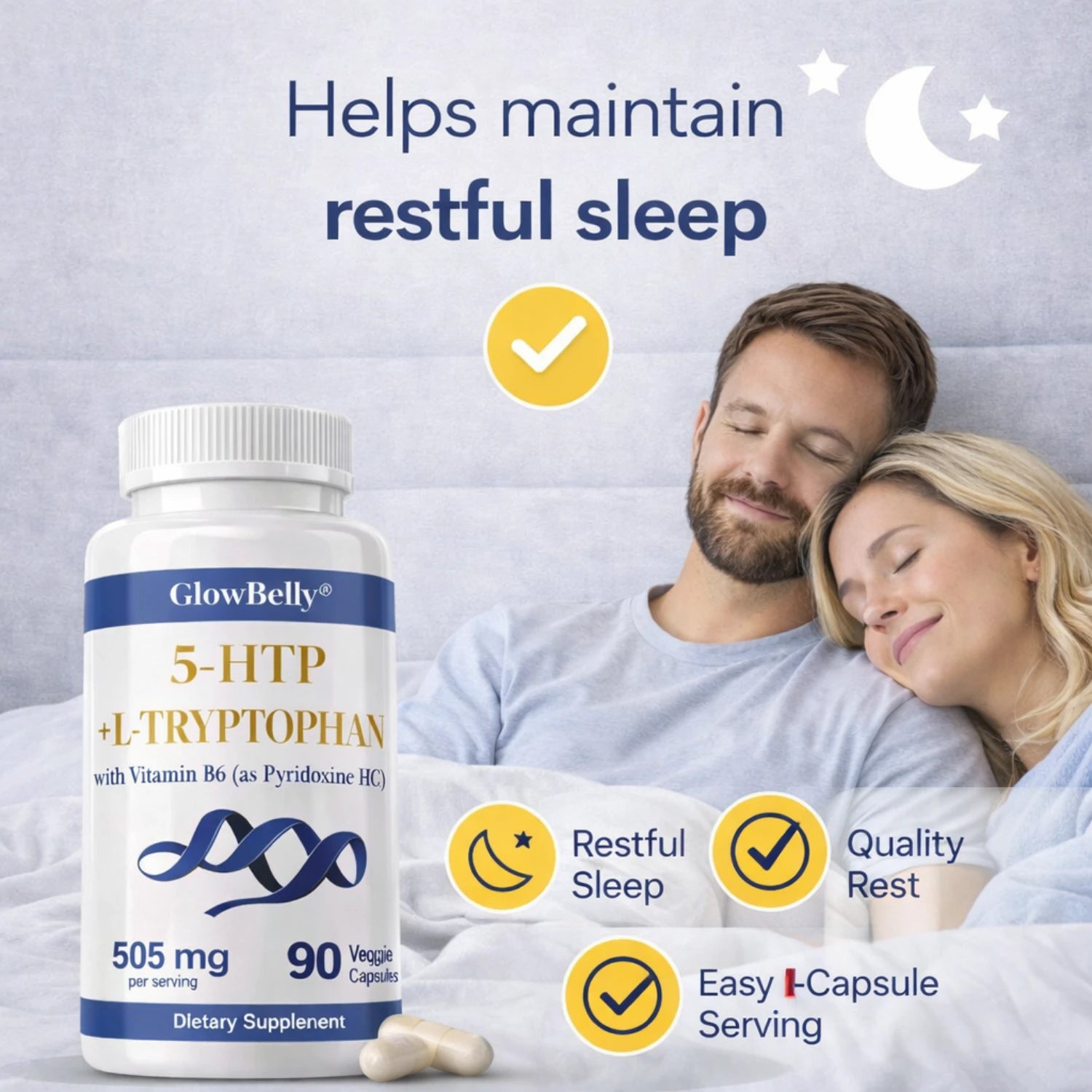 5-HTP + L-Tryptophan with Vitamin B6 505mg