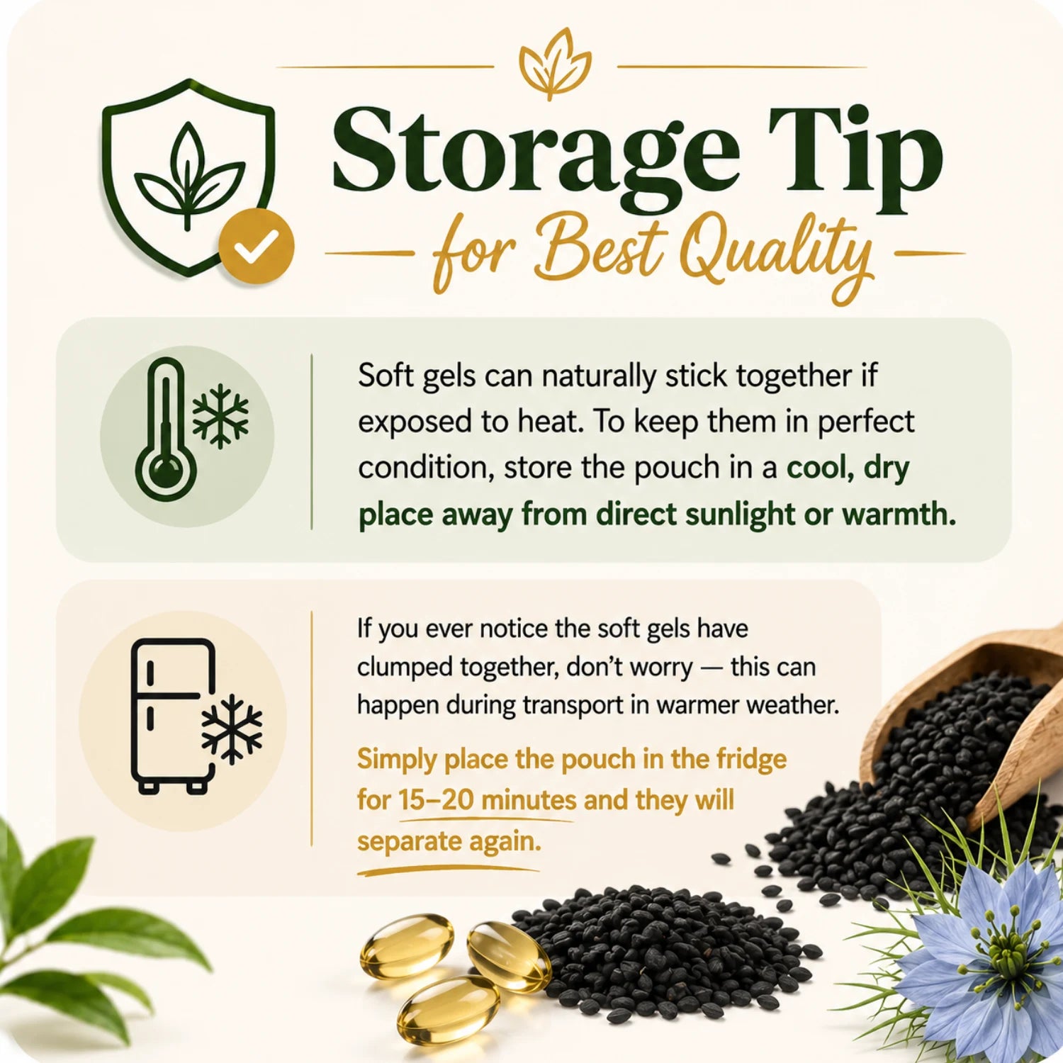 Black Seed Oil Capsules 2000mg | Cold Pressed Nigella Sativa