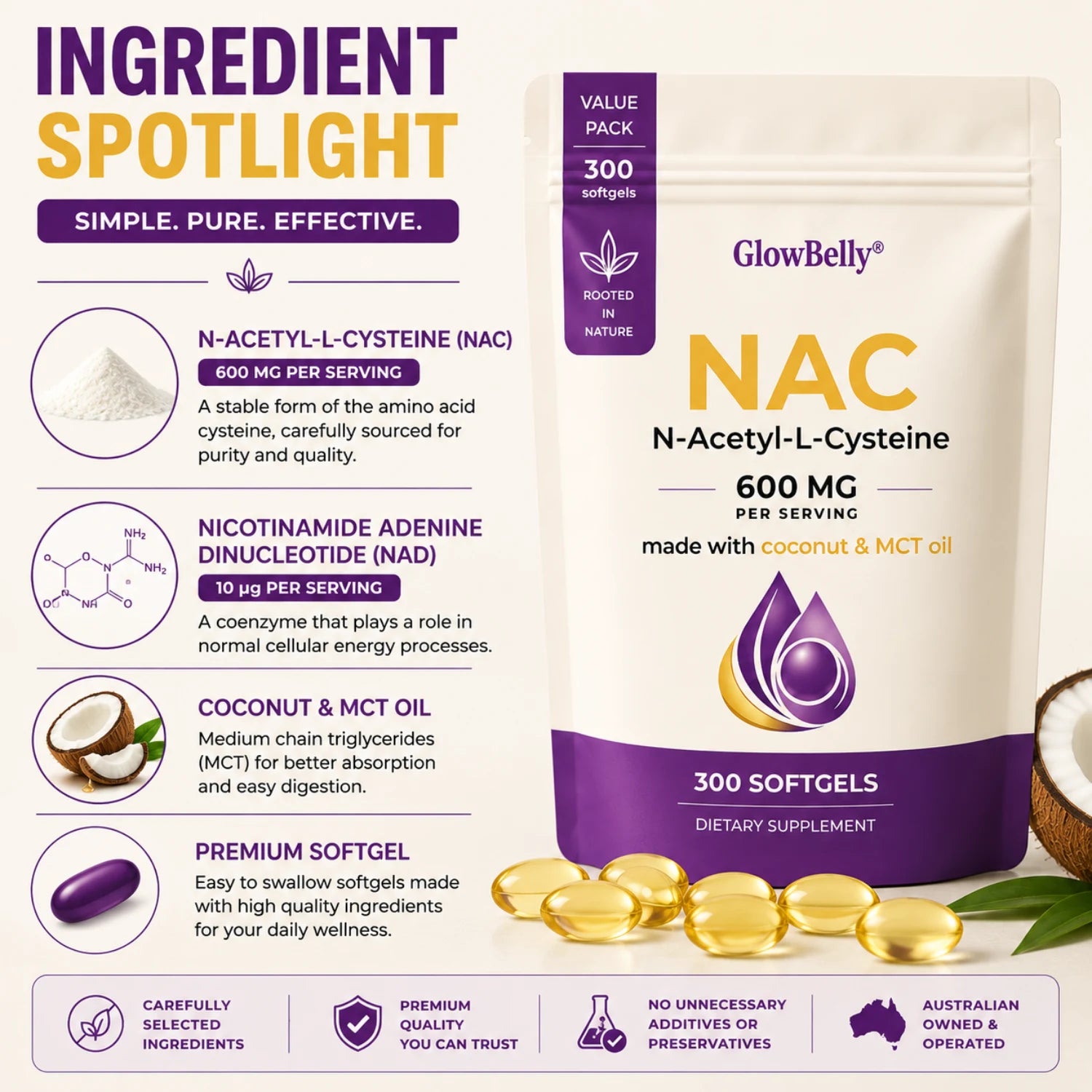 NAC + MCT Oil Soft Gel