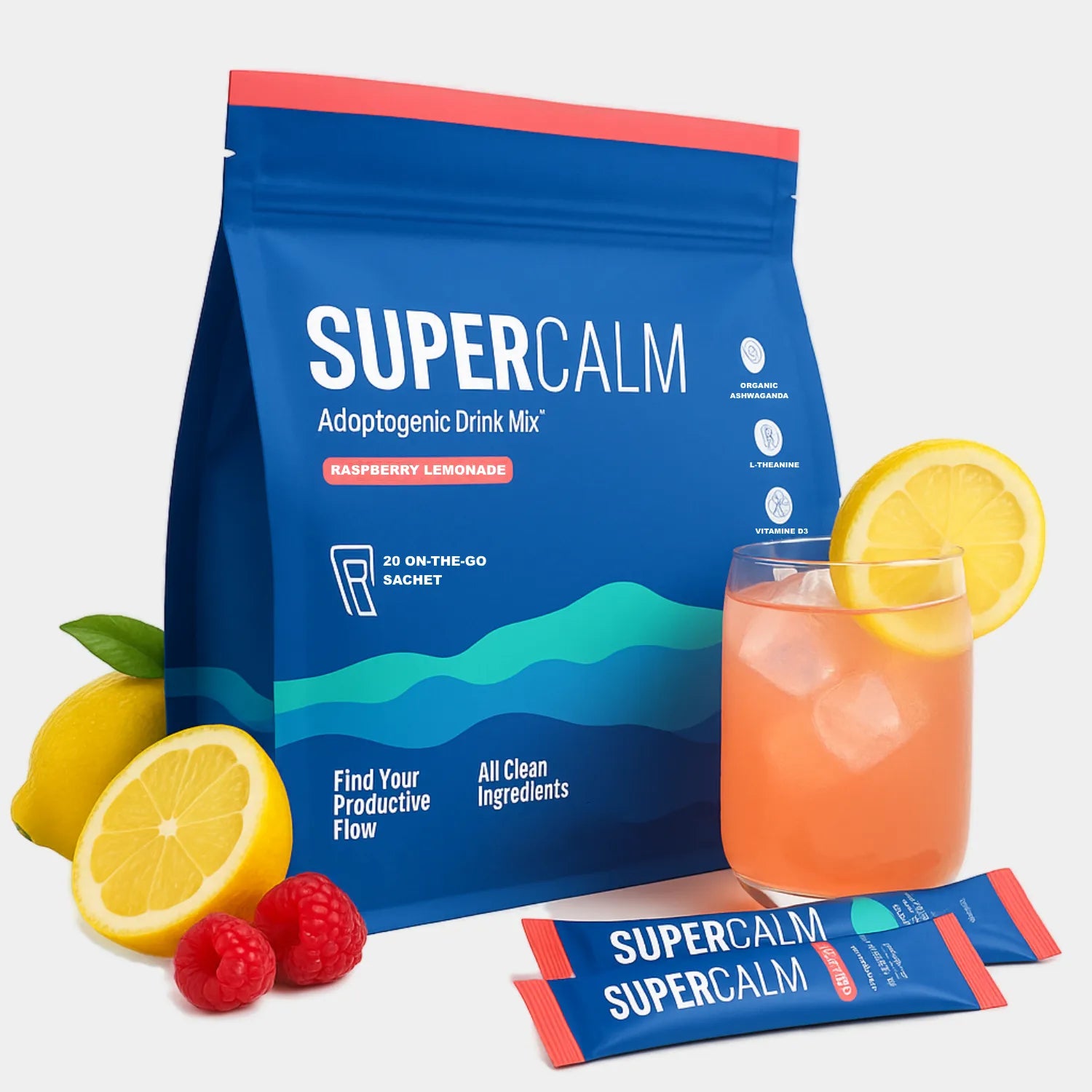 Super Calm Relax Sleep Drink, Magnesium Glycinate, Ashwagandha, L-Theanine