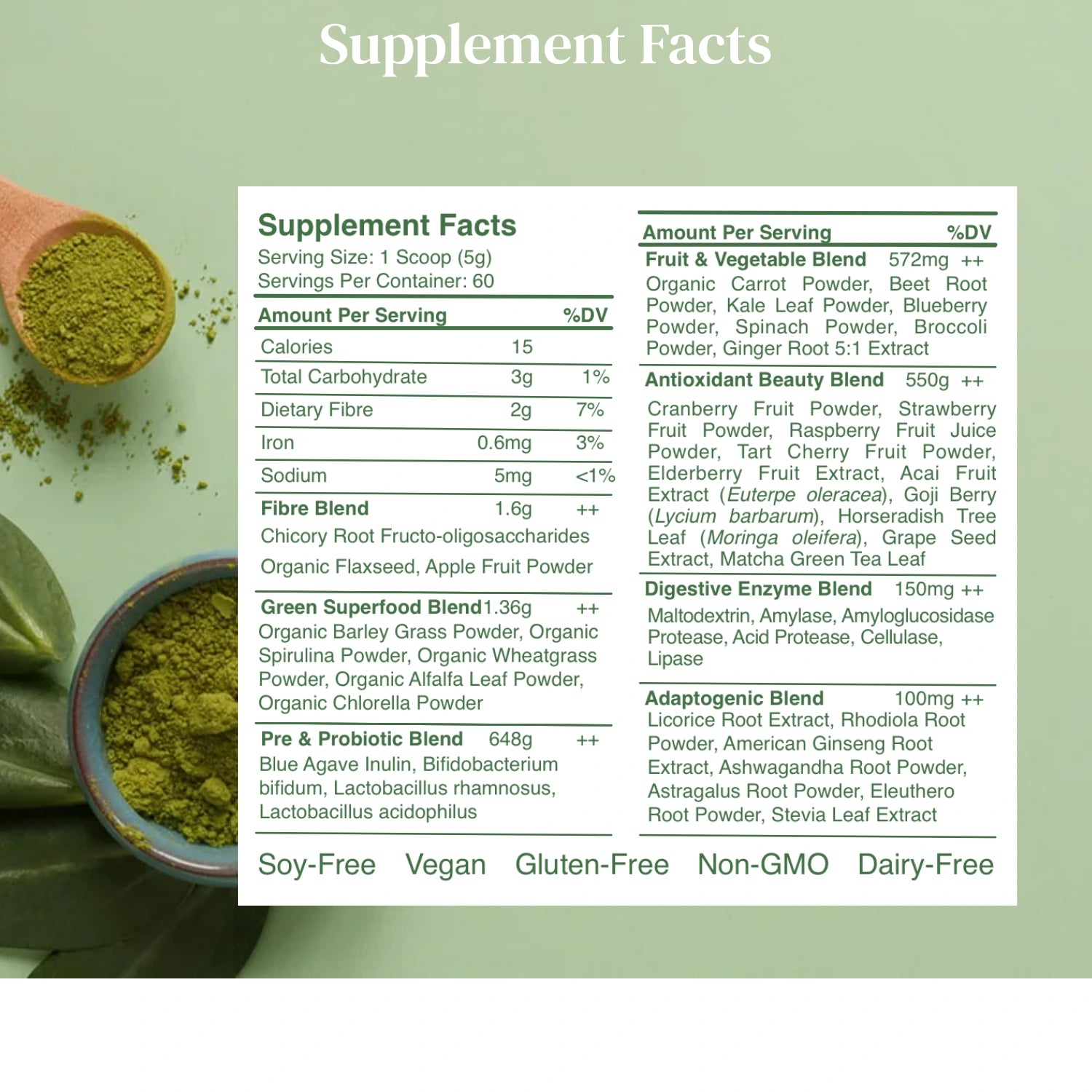 Super Daily Greens Matcha Flavour