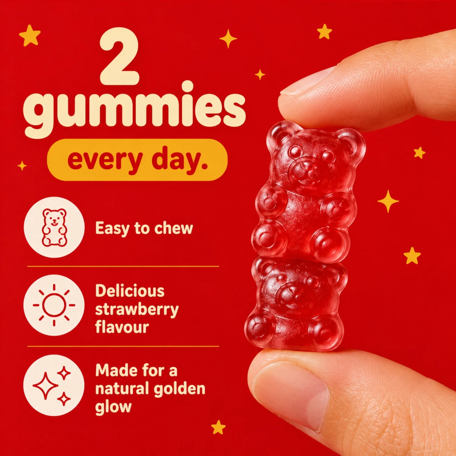 Tan+ Strawberry Tanning Gummies