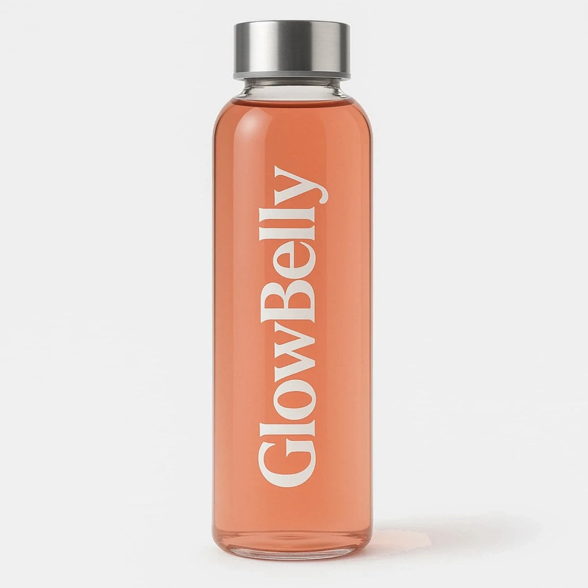 GlowBelly glass drink bottle