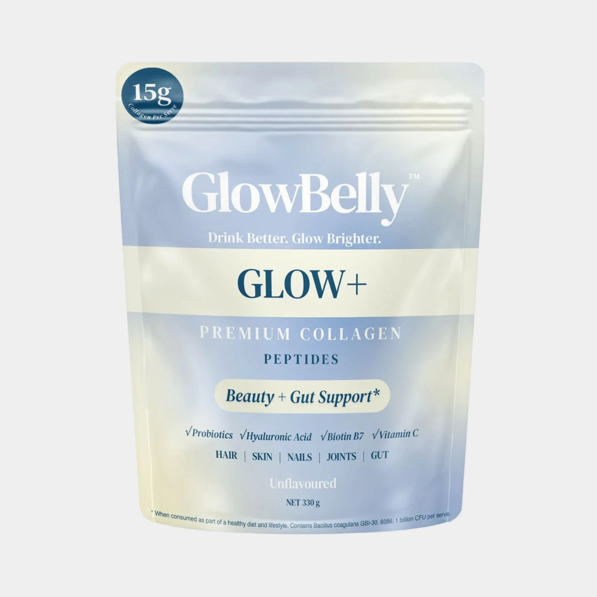 GlowBelly Glow+ Unflavoured Collagen Peptides