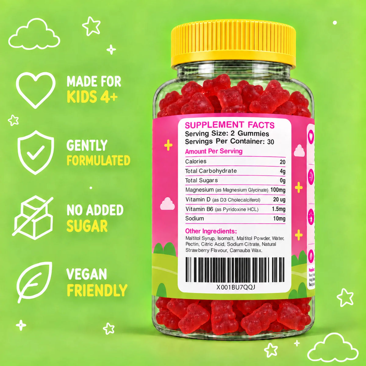 Sleepy Bears Kids Magnesium Gummies - Apple + Strawberry Bundle