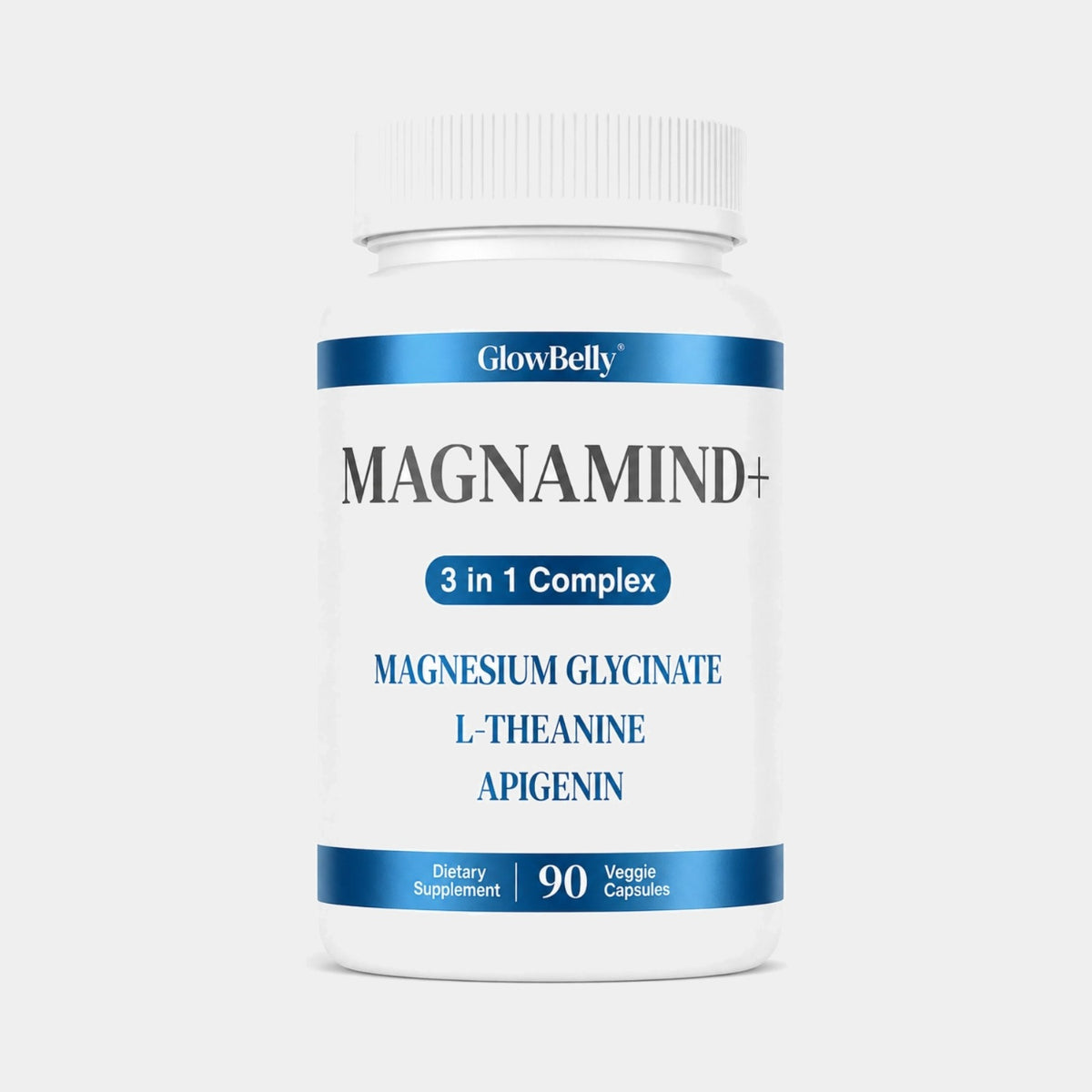 GlowBelly Magnamind+ 3 in 1 Magnesium Glycinate, L-Theanine, Apigenin