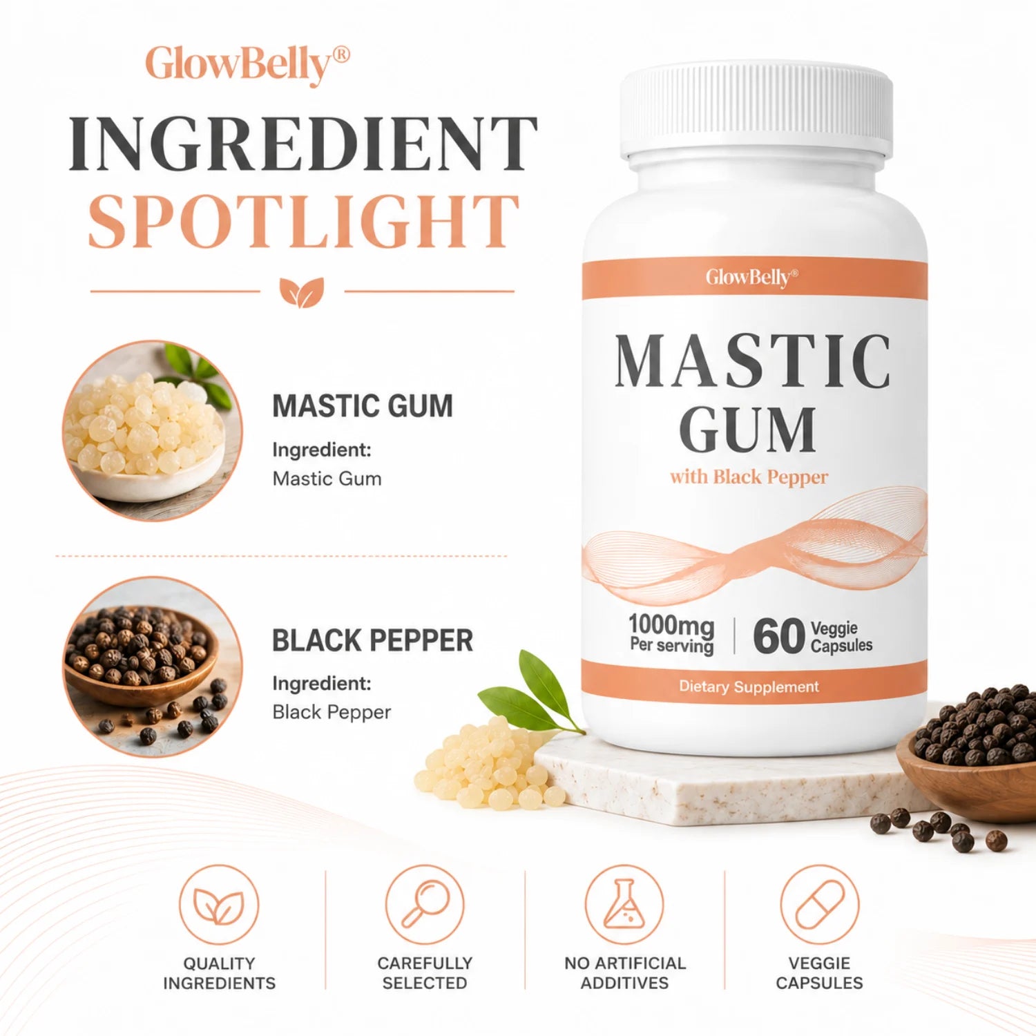 Mastic Gum 1000mg with Black Pepper