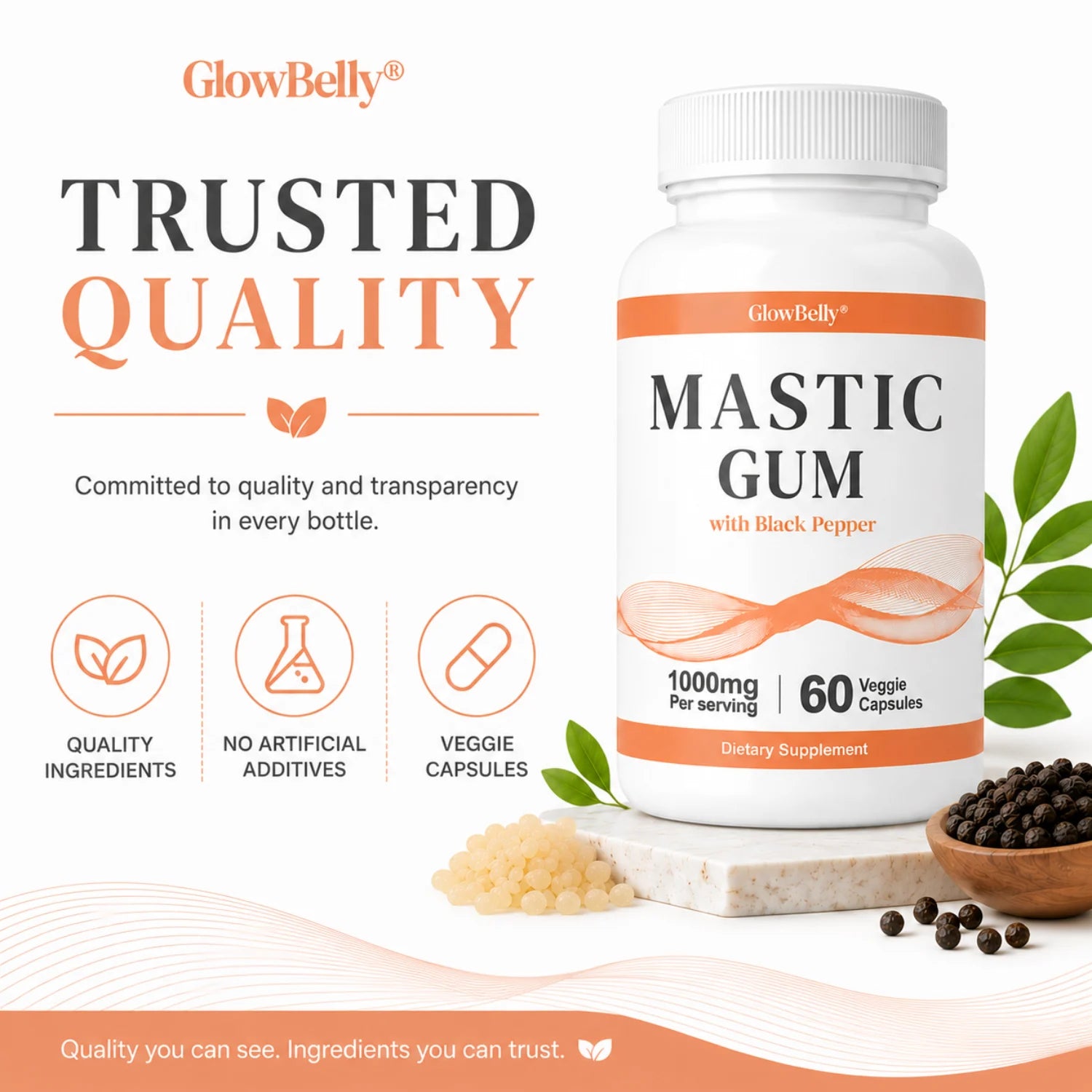 Mastic Gum 1000mg with Black Pepper