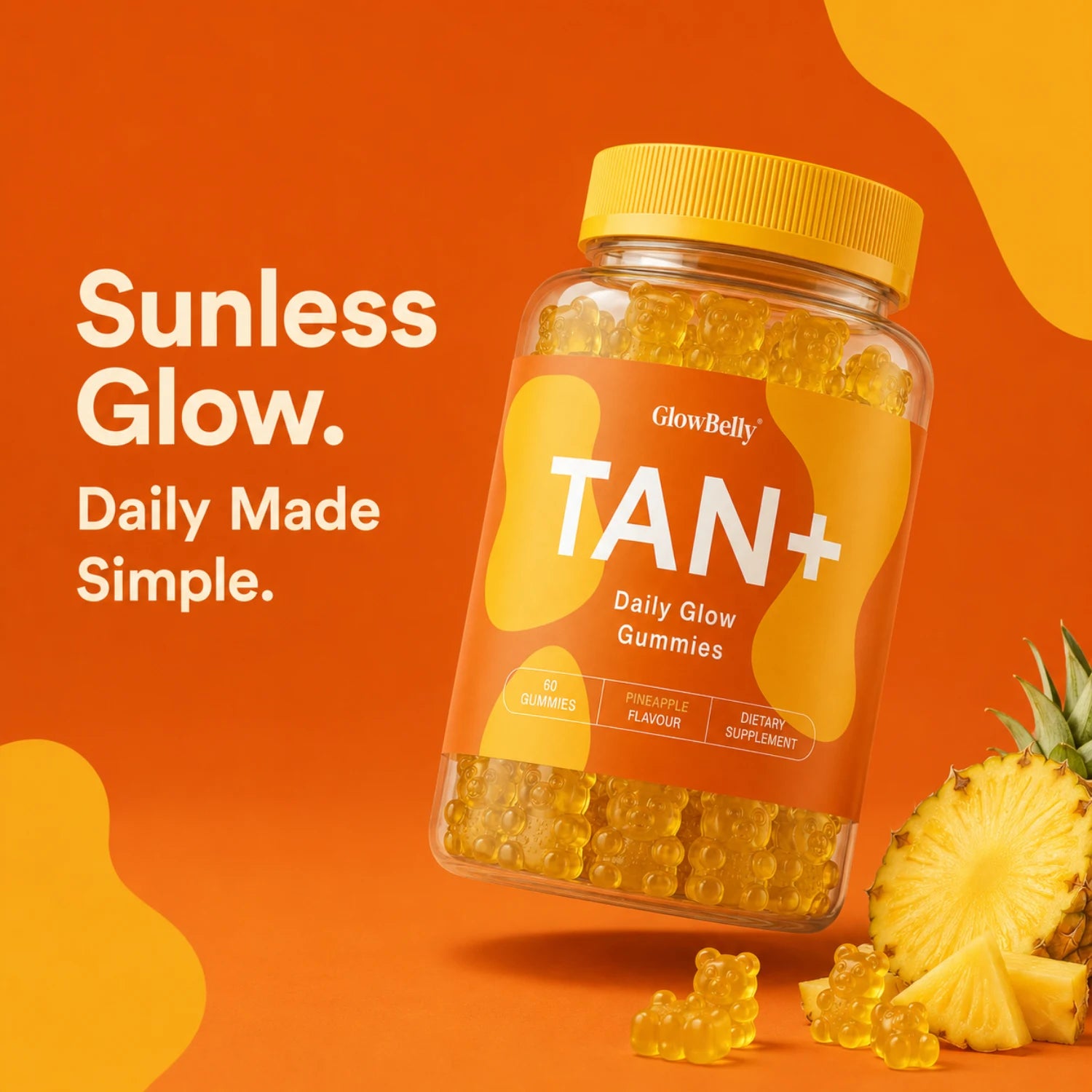 Tan+ Pineapple Tanning Gummies