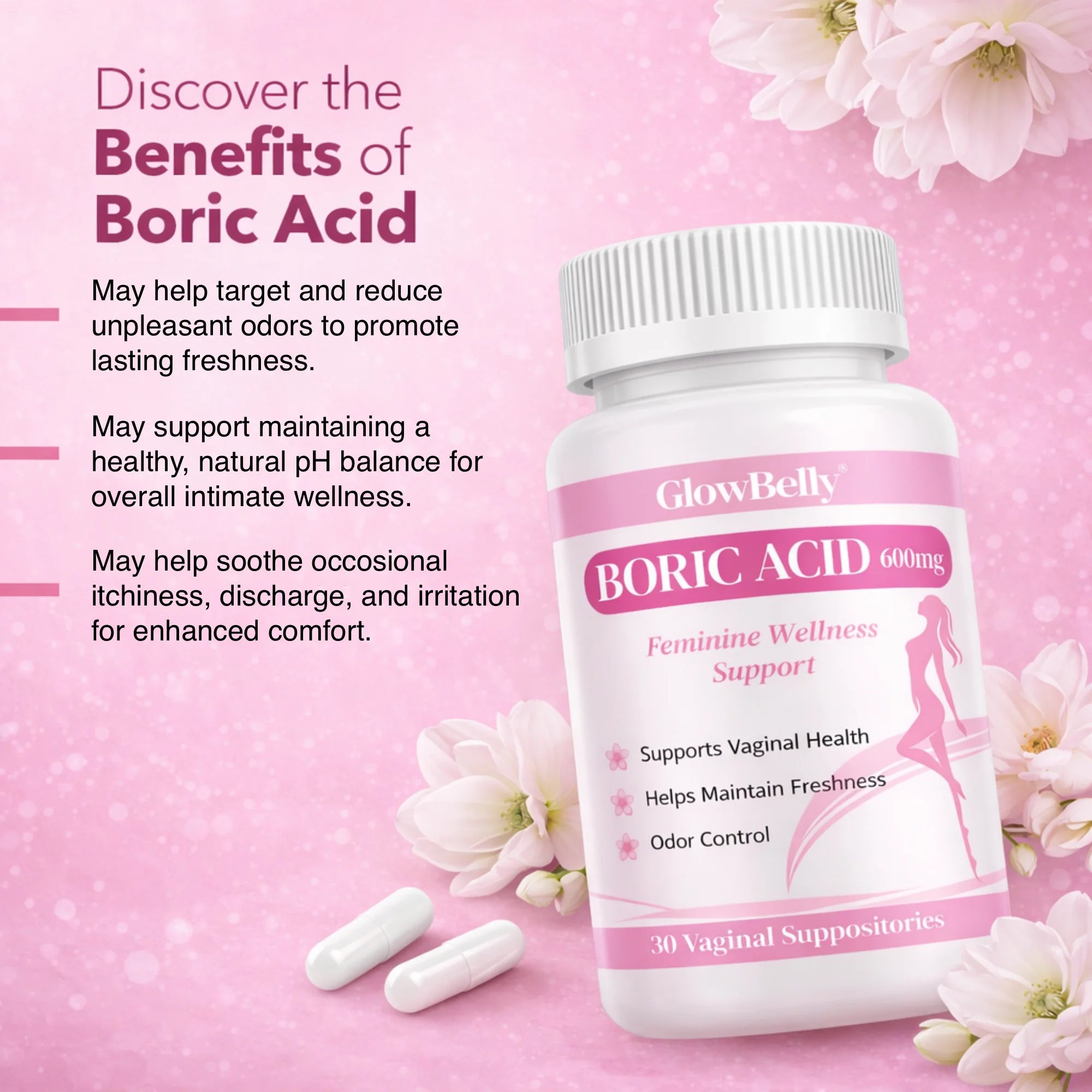 Boric Acid Vaginal Suppositories