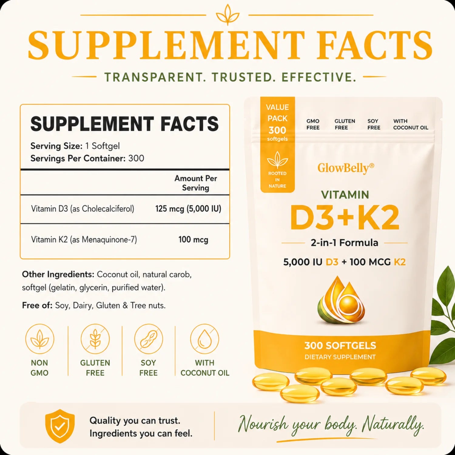 Vitamin D3 + K2