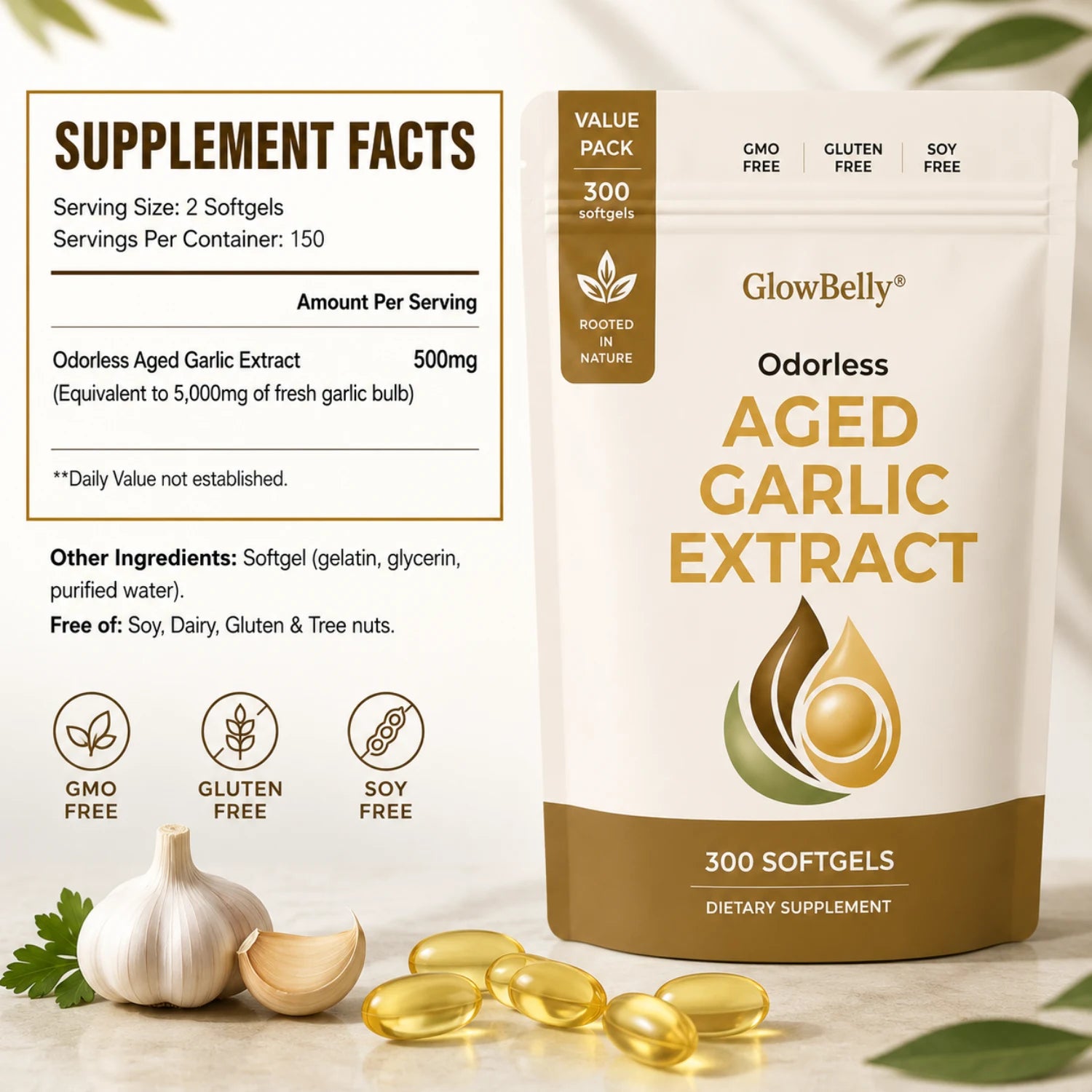 Aged Garlic Extract - 300 Softgels