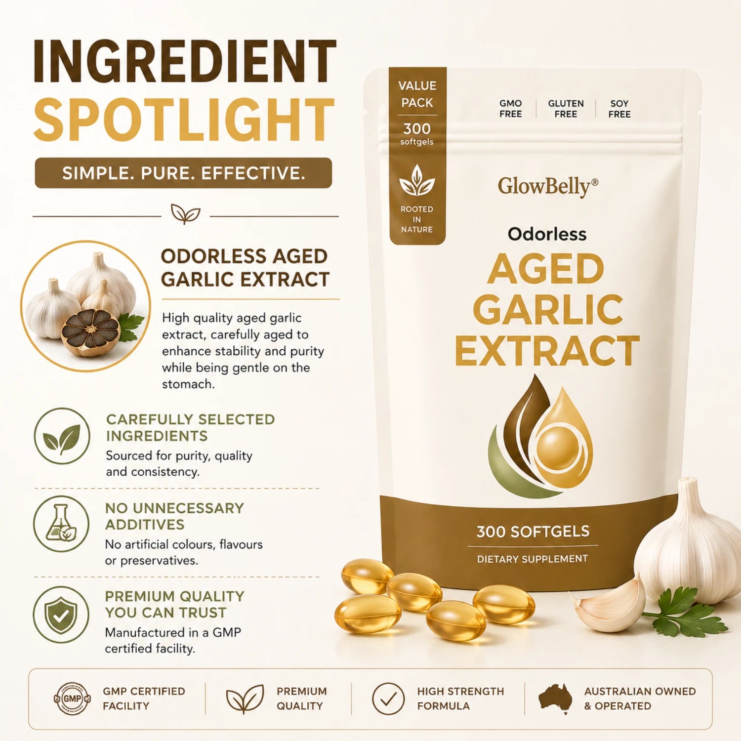 Aged Garlic Extract - 300 Softgels