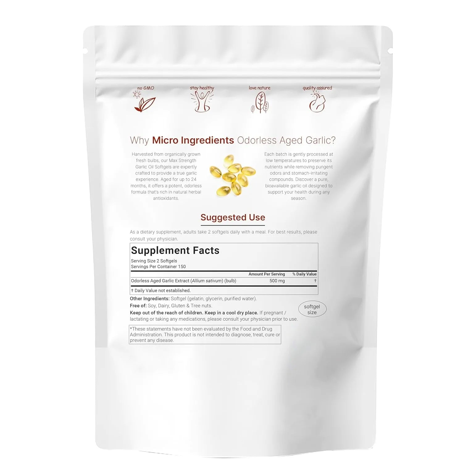 Odorless Aged Garlic Extract