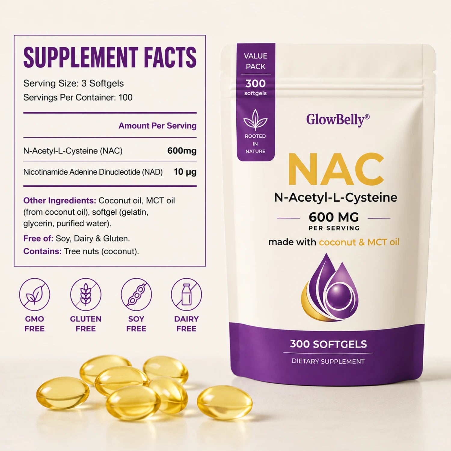 NAC + MCT Oil Soft Gel