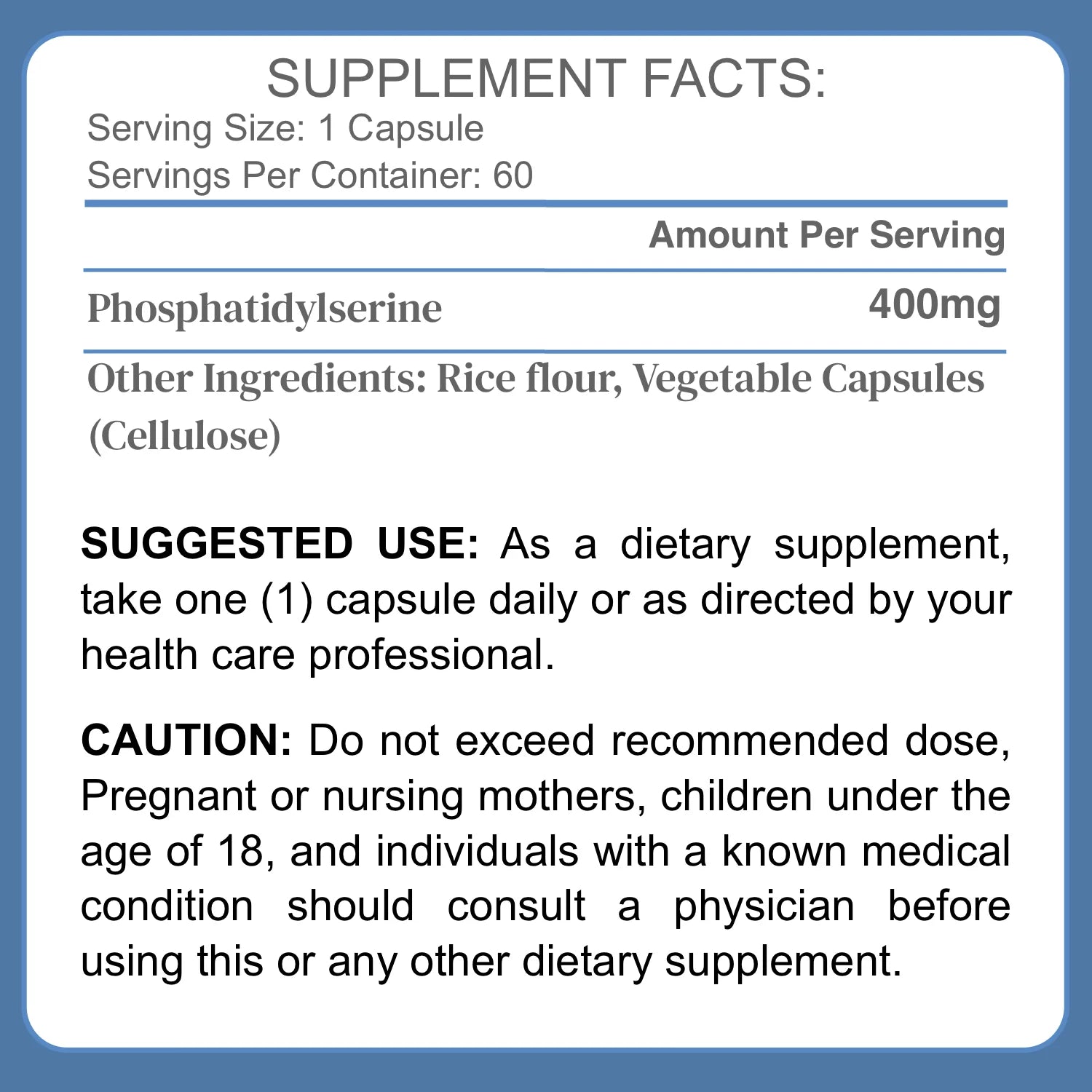 PhosphatidylSerine 400mg
