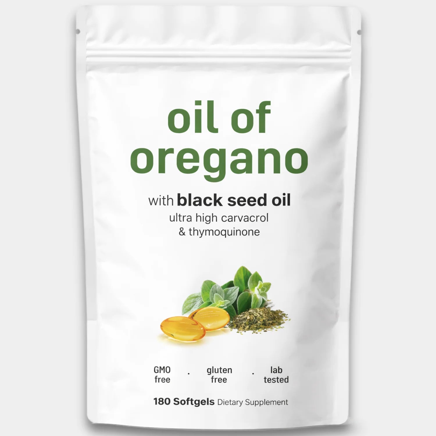 Oregano Oil 6000mg with Black Seed Oil - 180 Count