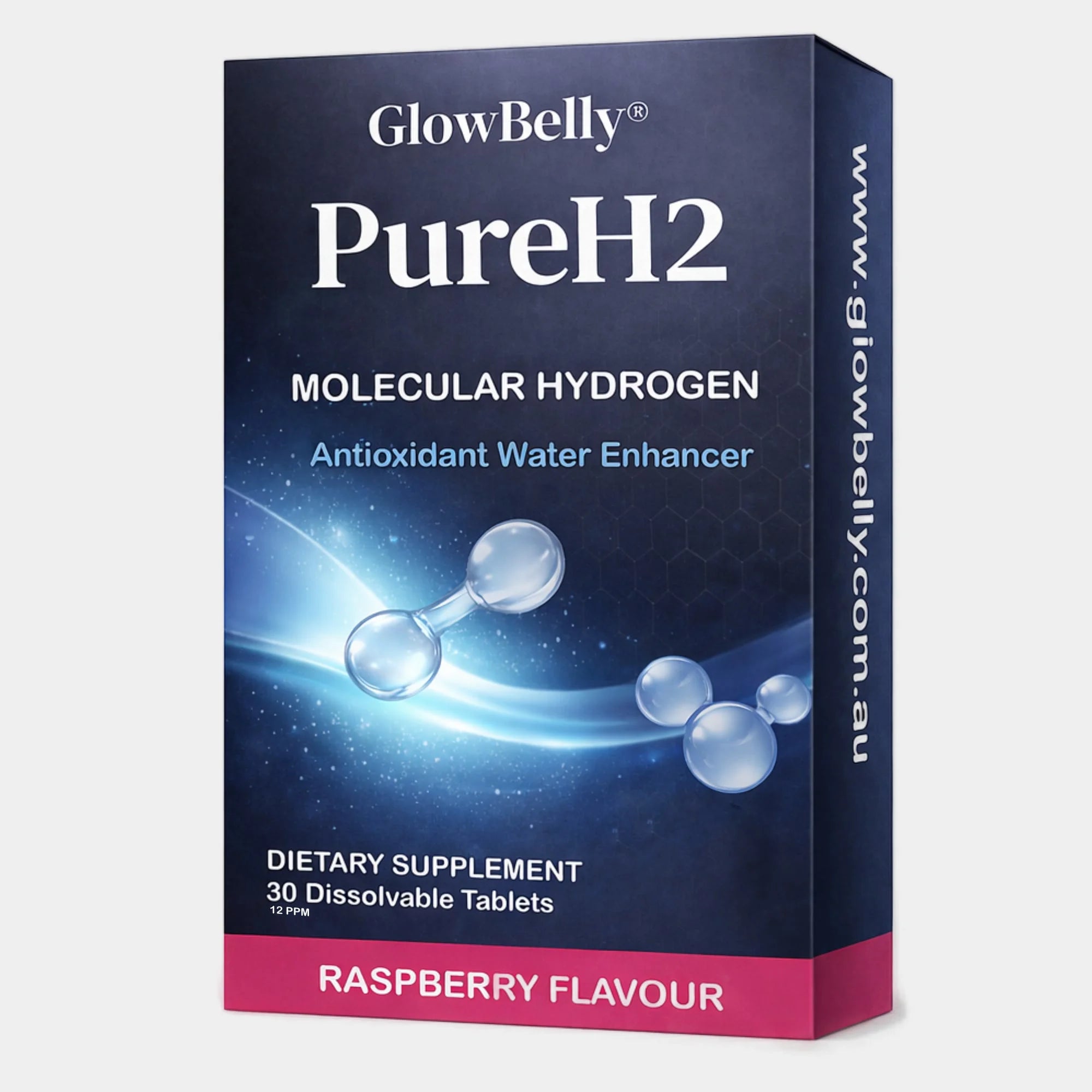 Molecular Hydrogen Tablets H2 Water Enhancer - Raspberry Flavour