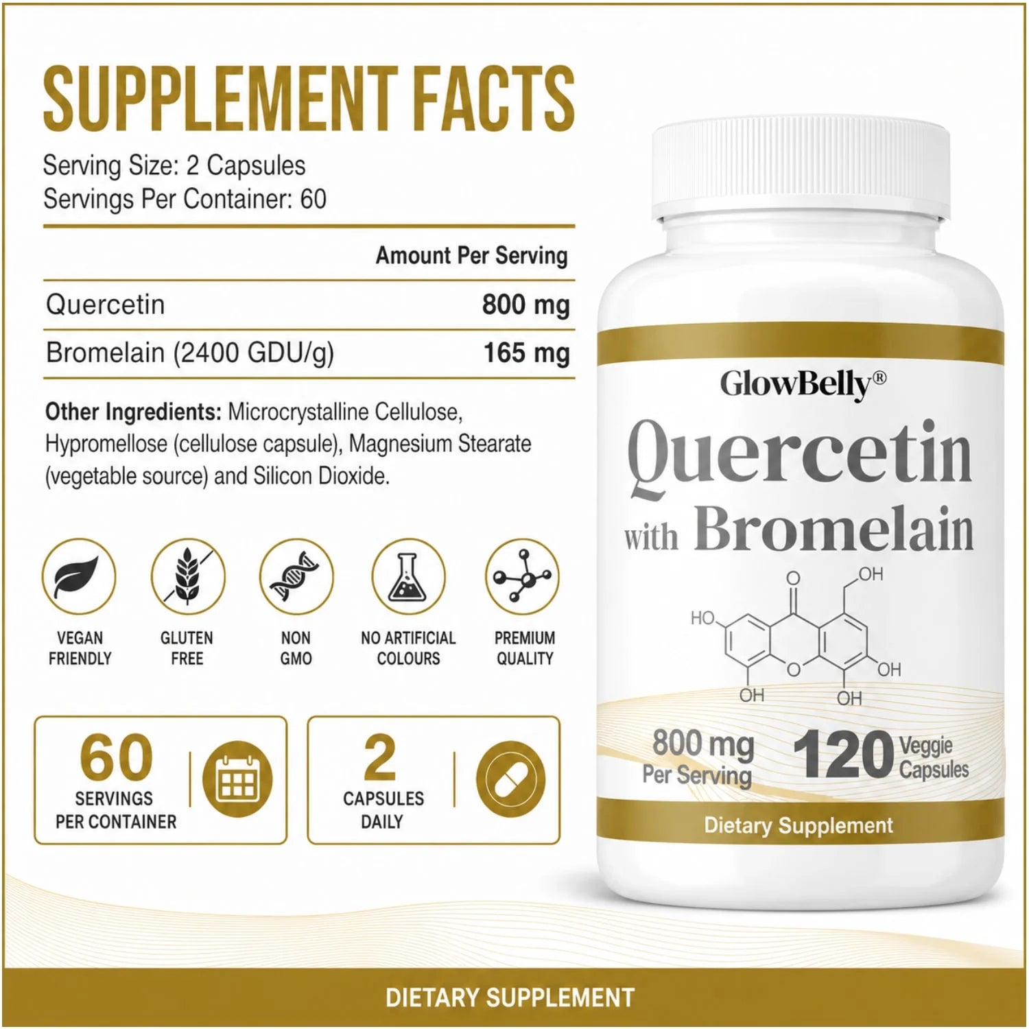 Quercetin & Bromelain 965mg