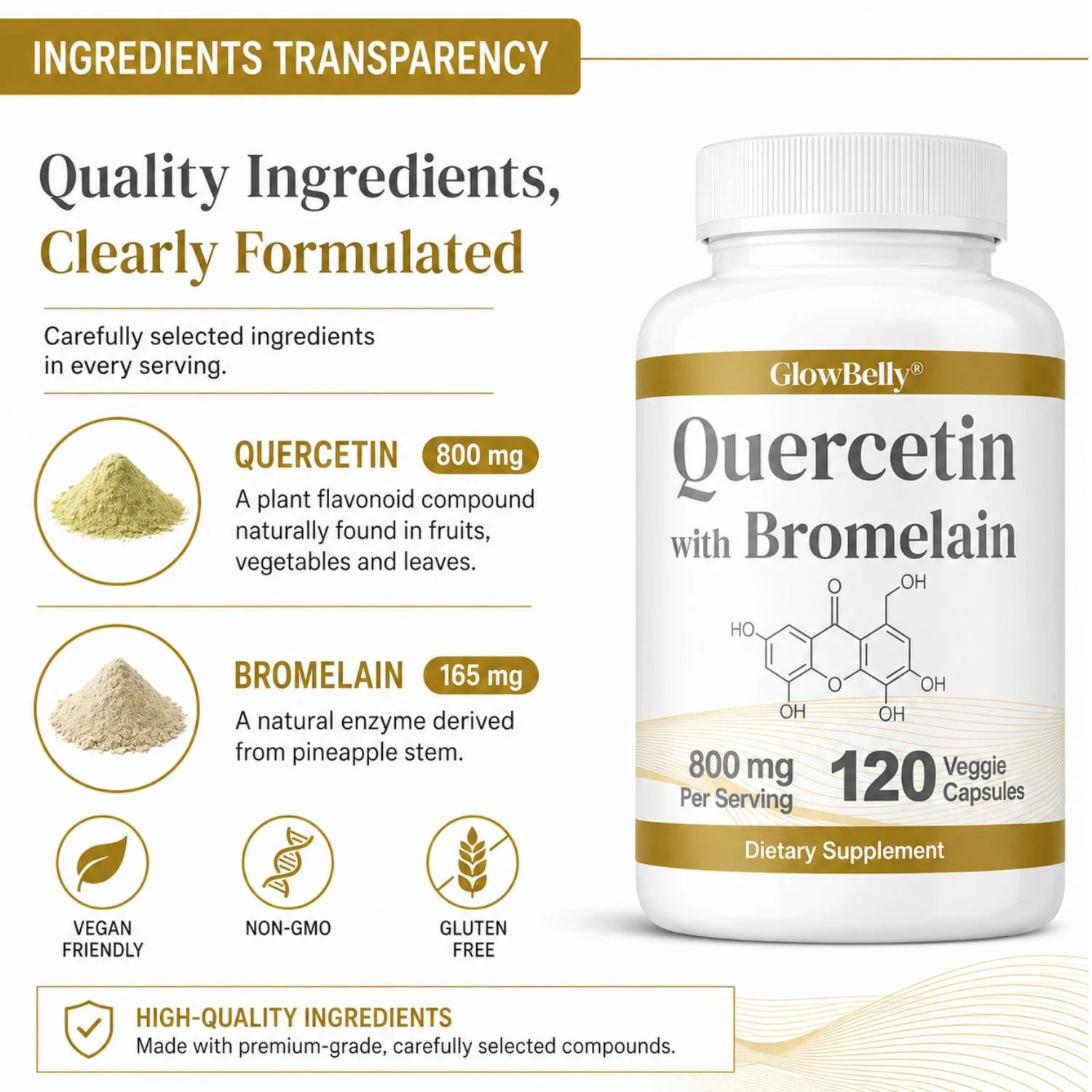 Quercetin & Bromelain 965mg