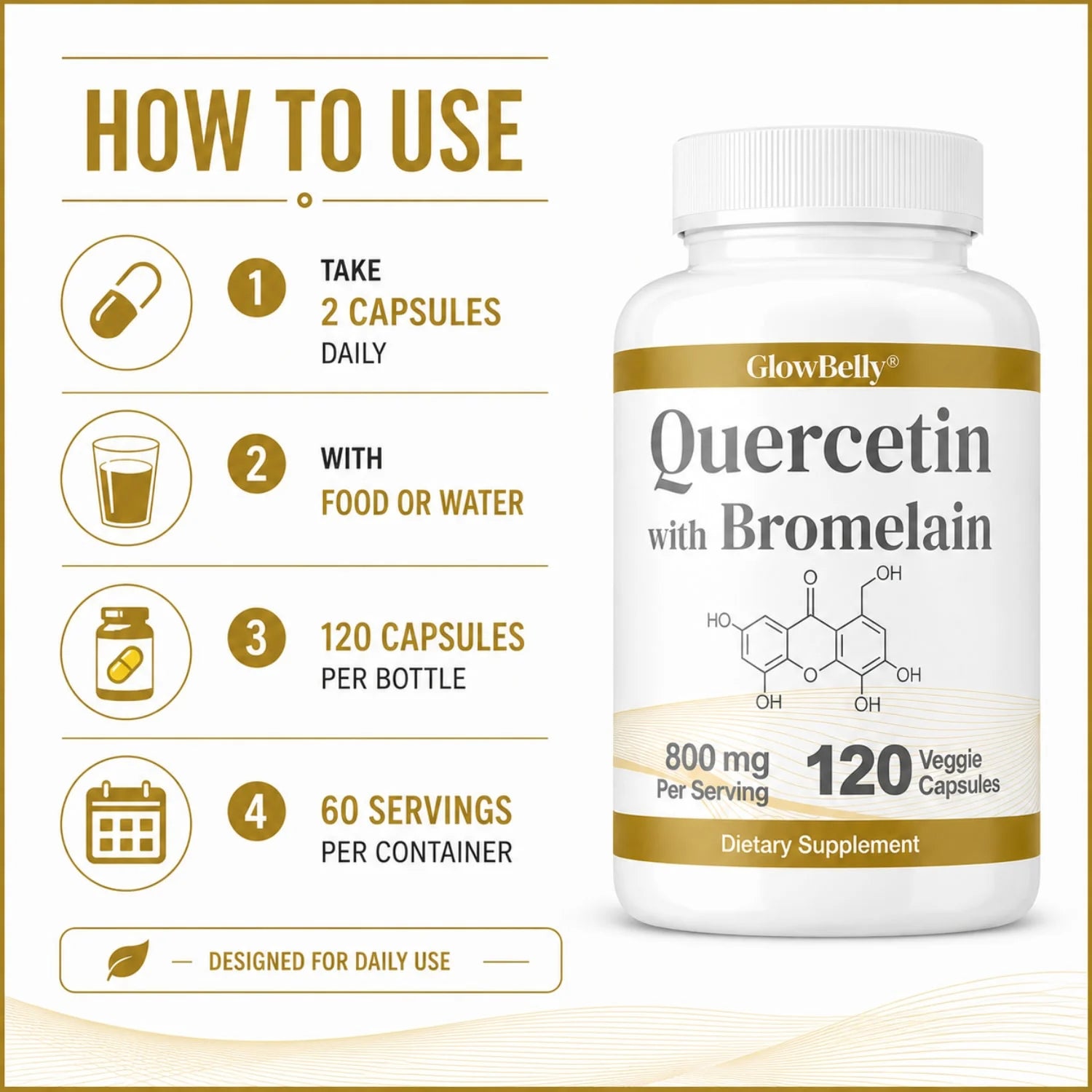 Quercetin & Bromelain 965mg