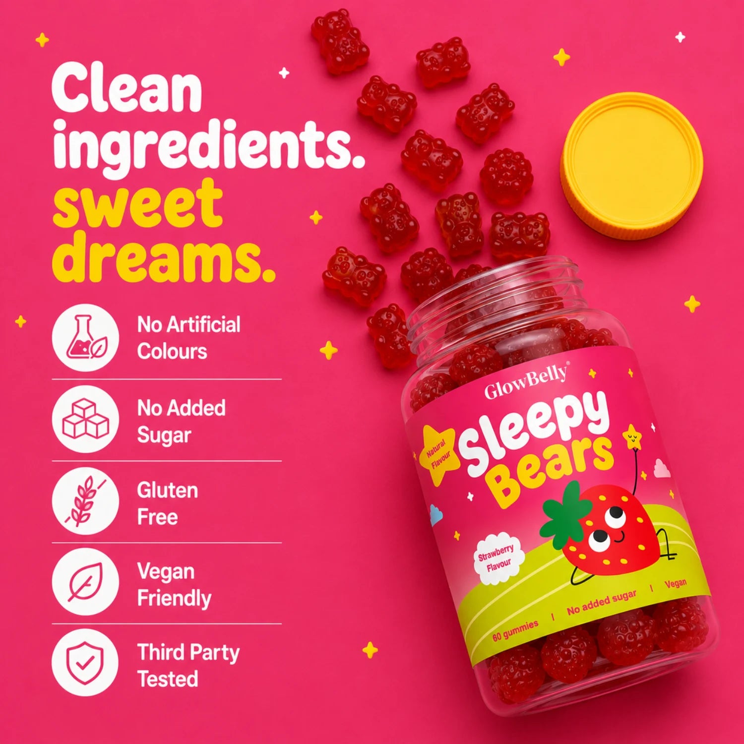Sleepy Bears Kids Strawberry Gummies
