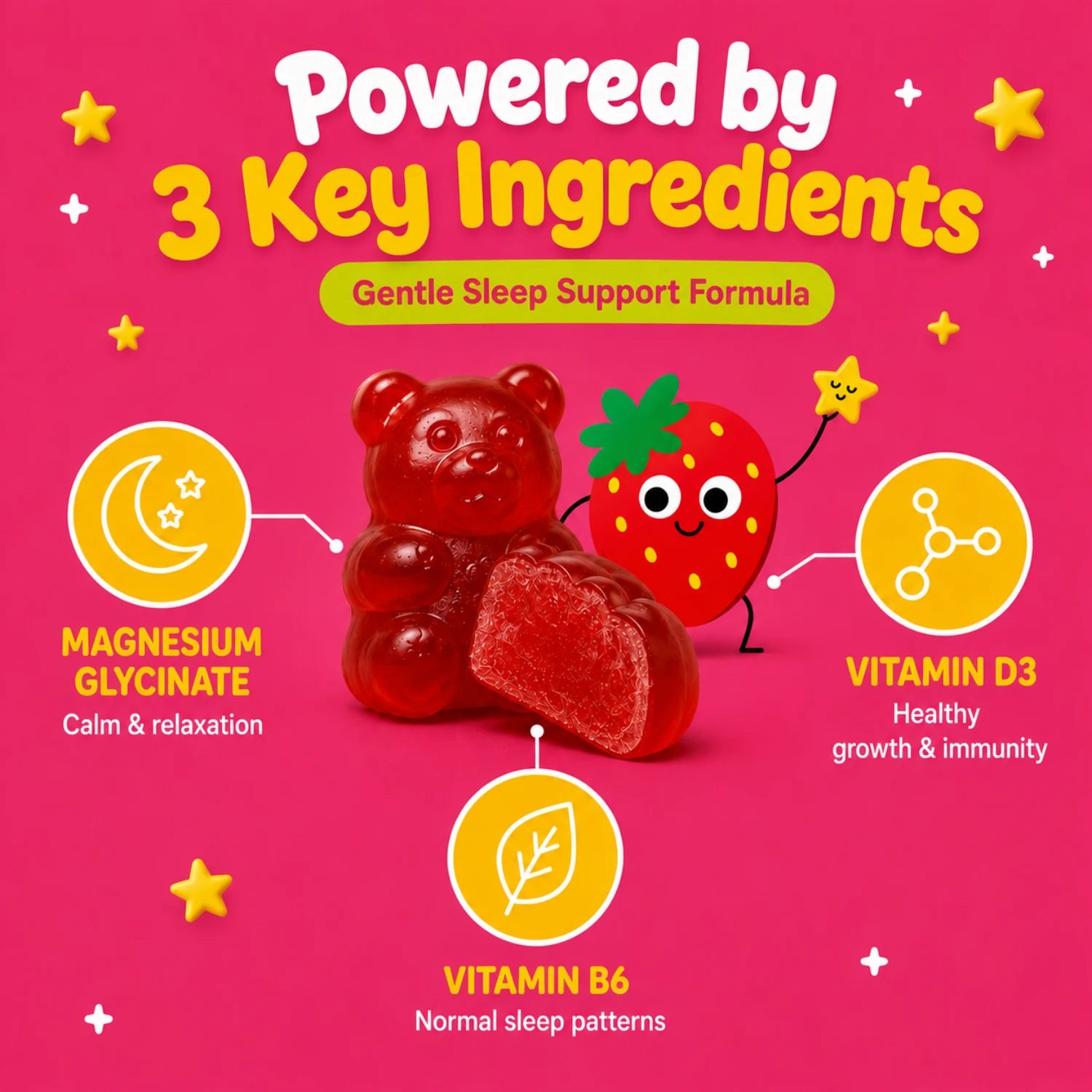 Sleepy Bears Kids Strawberry Gummies