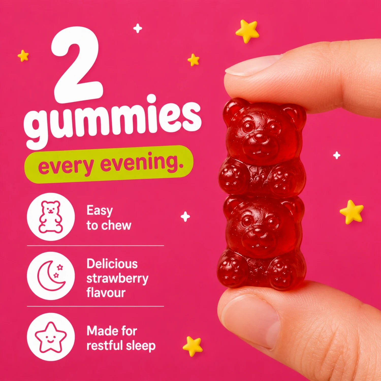 Sleepy Bears Kids Strawberry Gummies