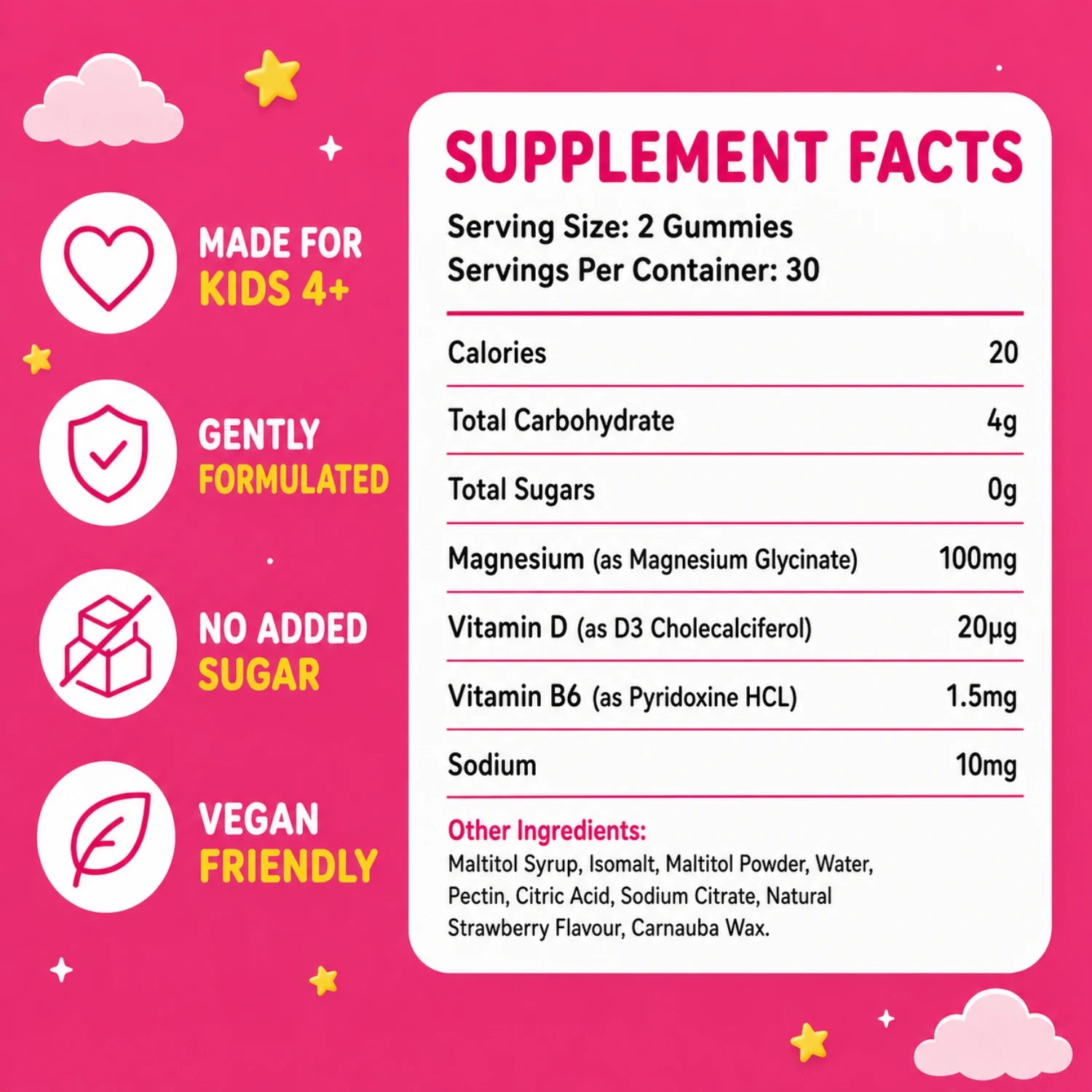 Sleepy Bears Kids Strawberry Gummies