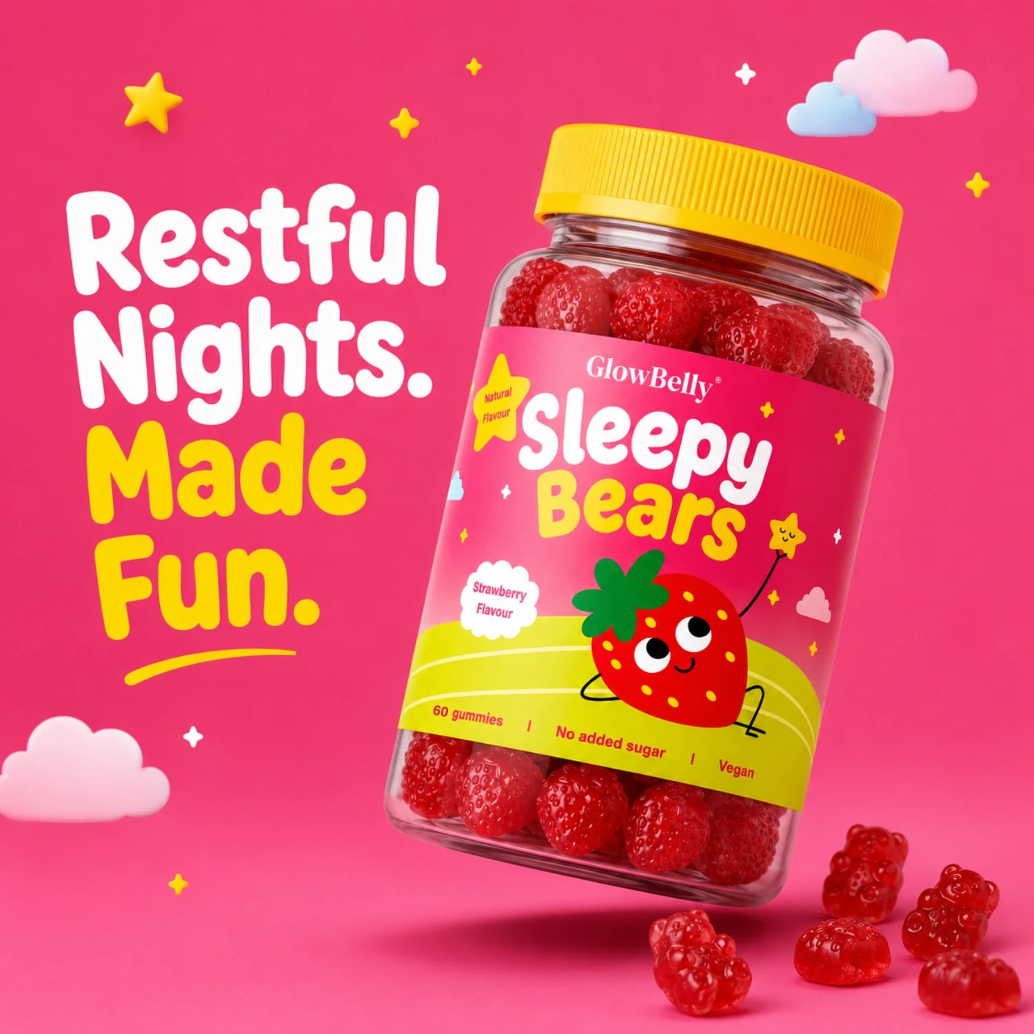 Sleepy Bears Kids Strawberry Gummies