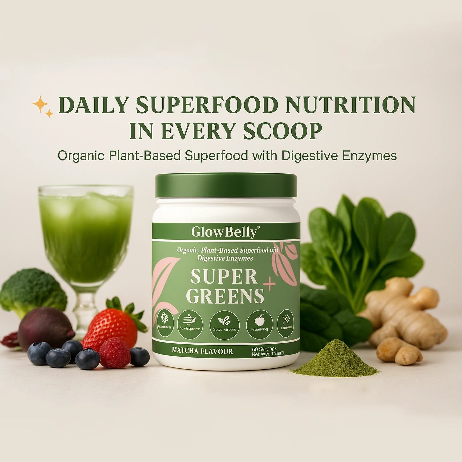 Super Daily Greens Matcha Flavour