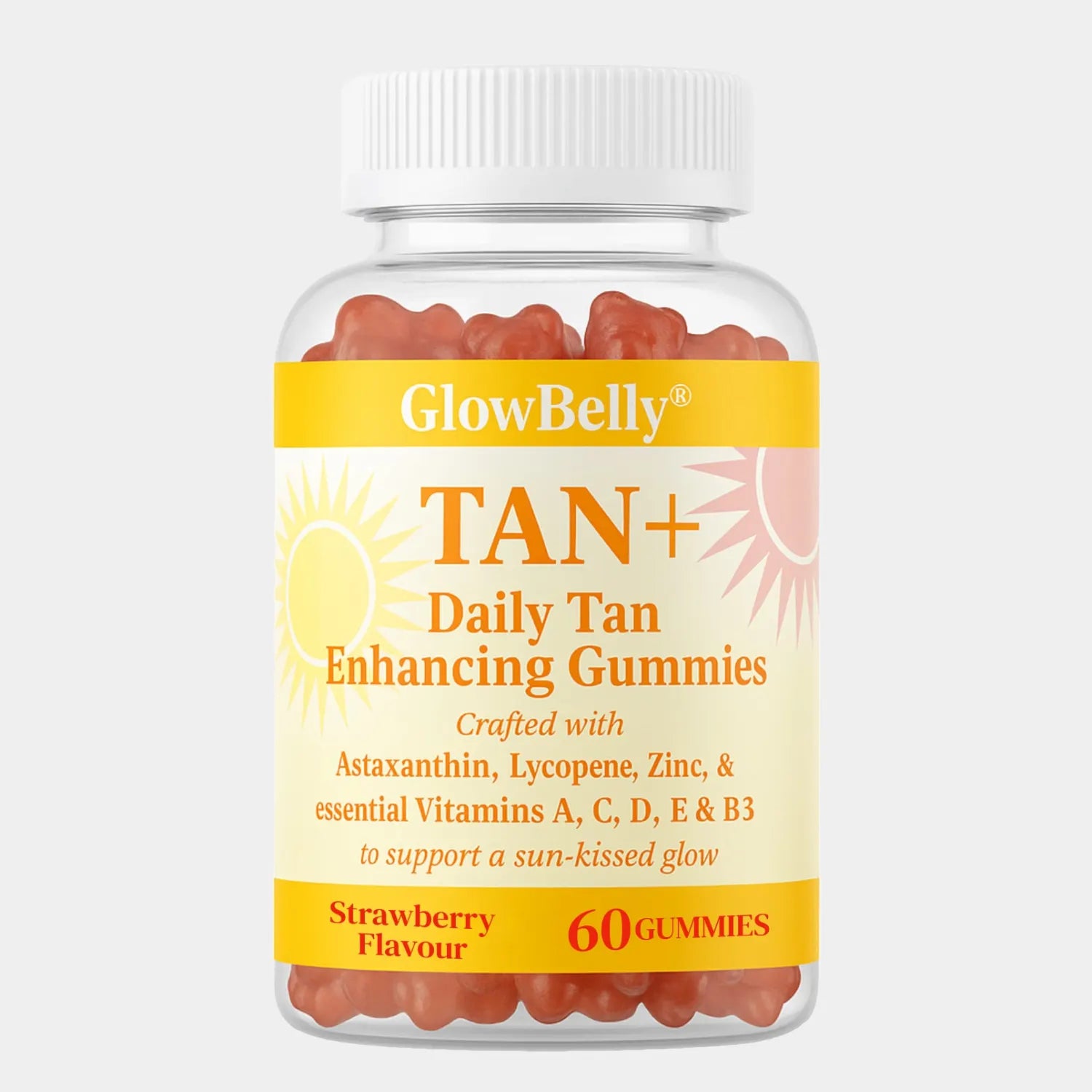 Tan Plus Strawberry Tanning Gummies