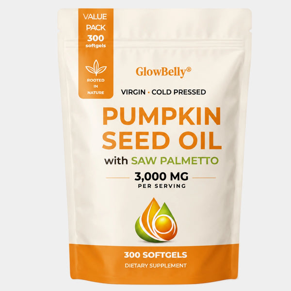 GlowBelly Pumpkin Seed Oil and Saw Palmetto 300 Softgel bag