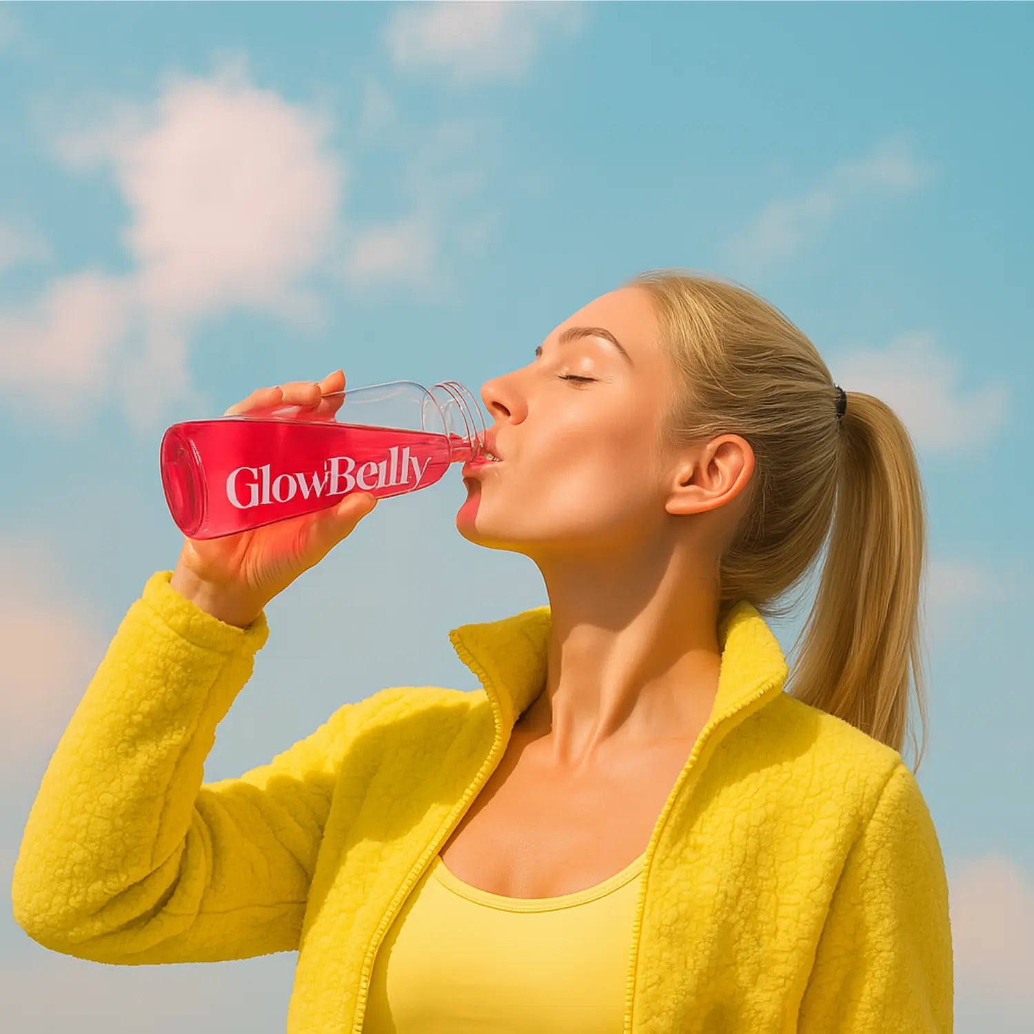 GlowBelly - Glass Drink Bottle