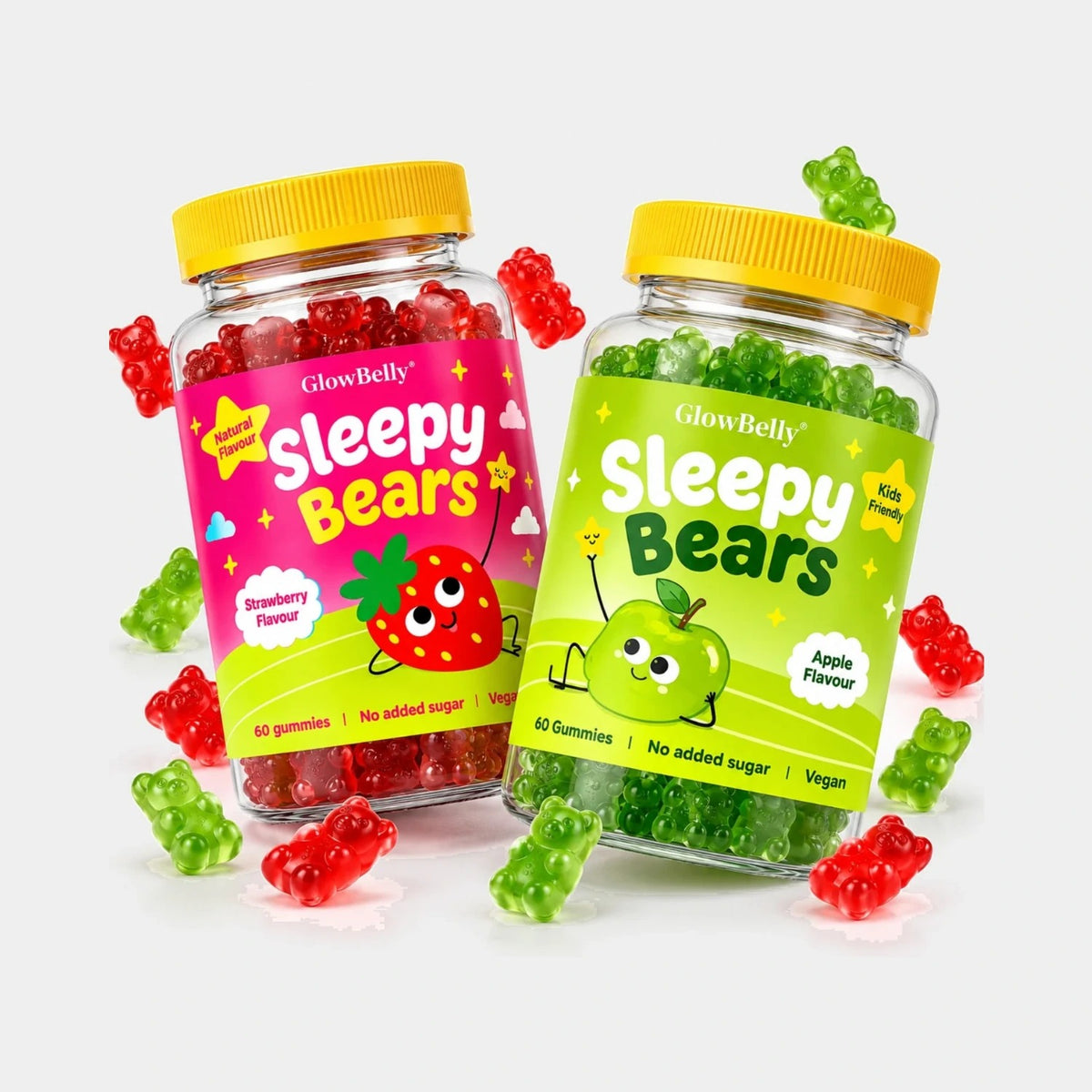 Sleepy Bears Kids Magnesium Gummies - Apple + Strawberry Bundle