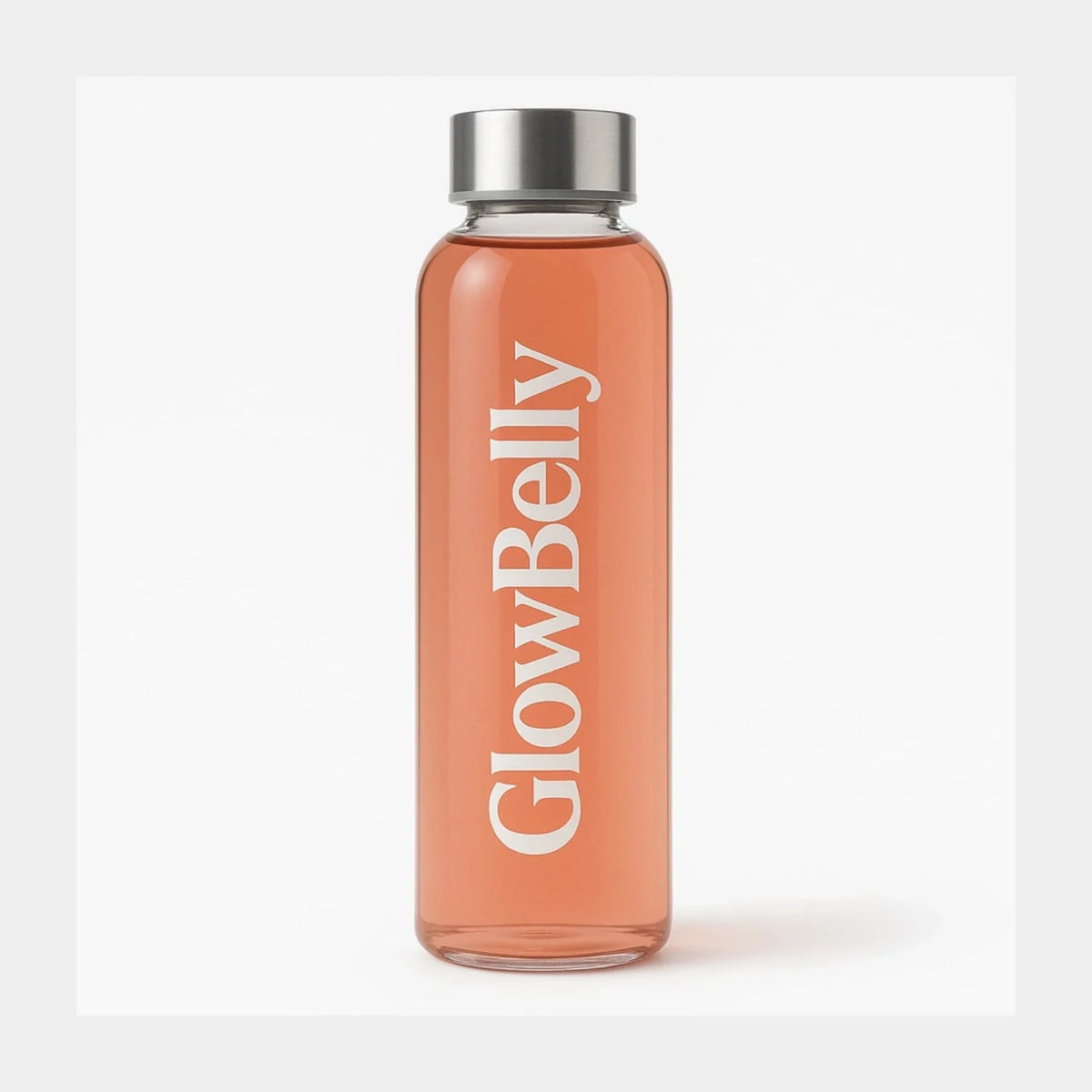 GlowBelly Glass Drink Bottle 550ml
