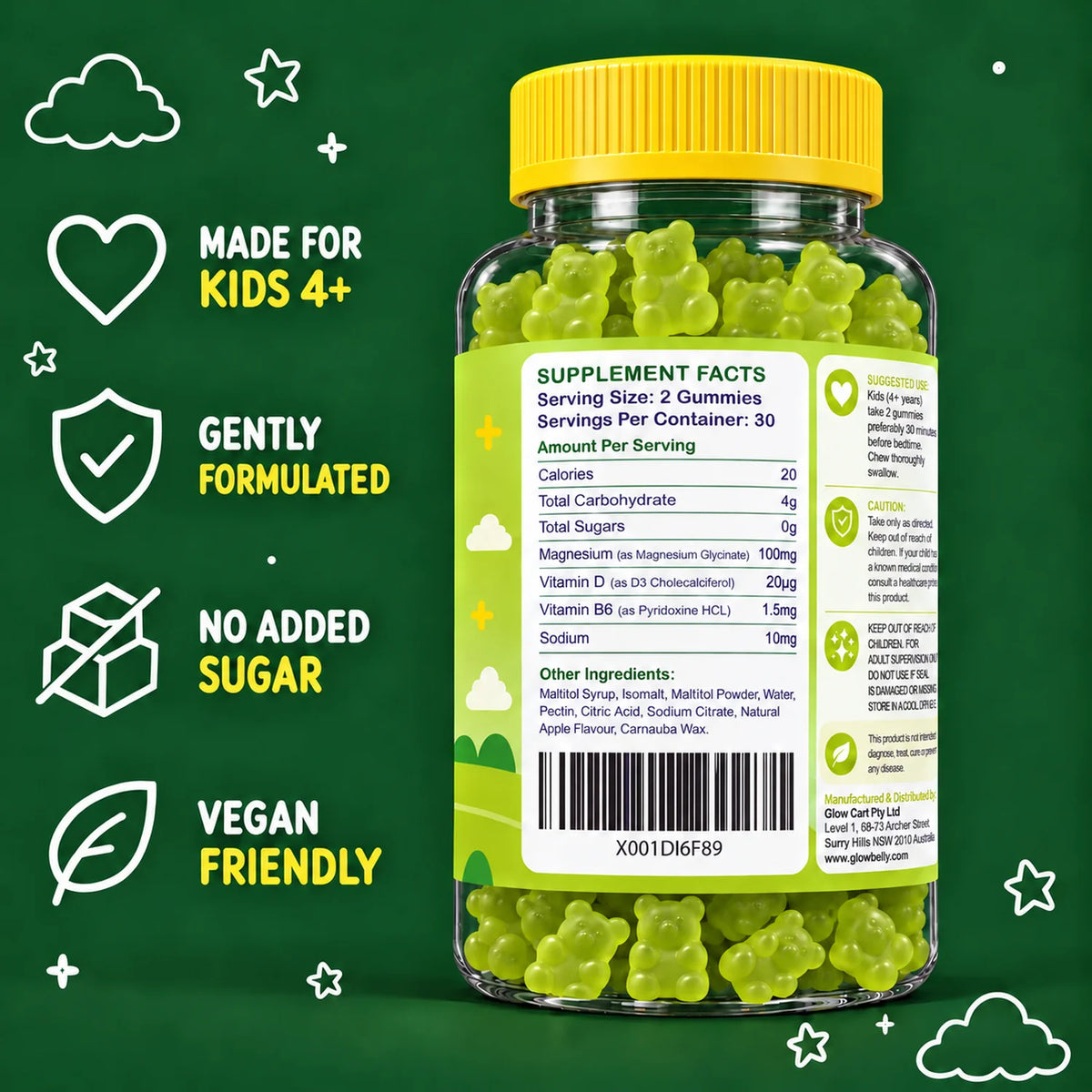 Sleepy Bears Kids Magnesium Gummies - Apple + Strawberry Bundle