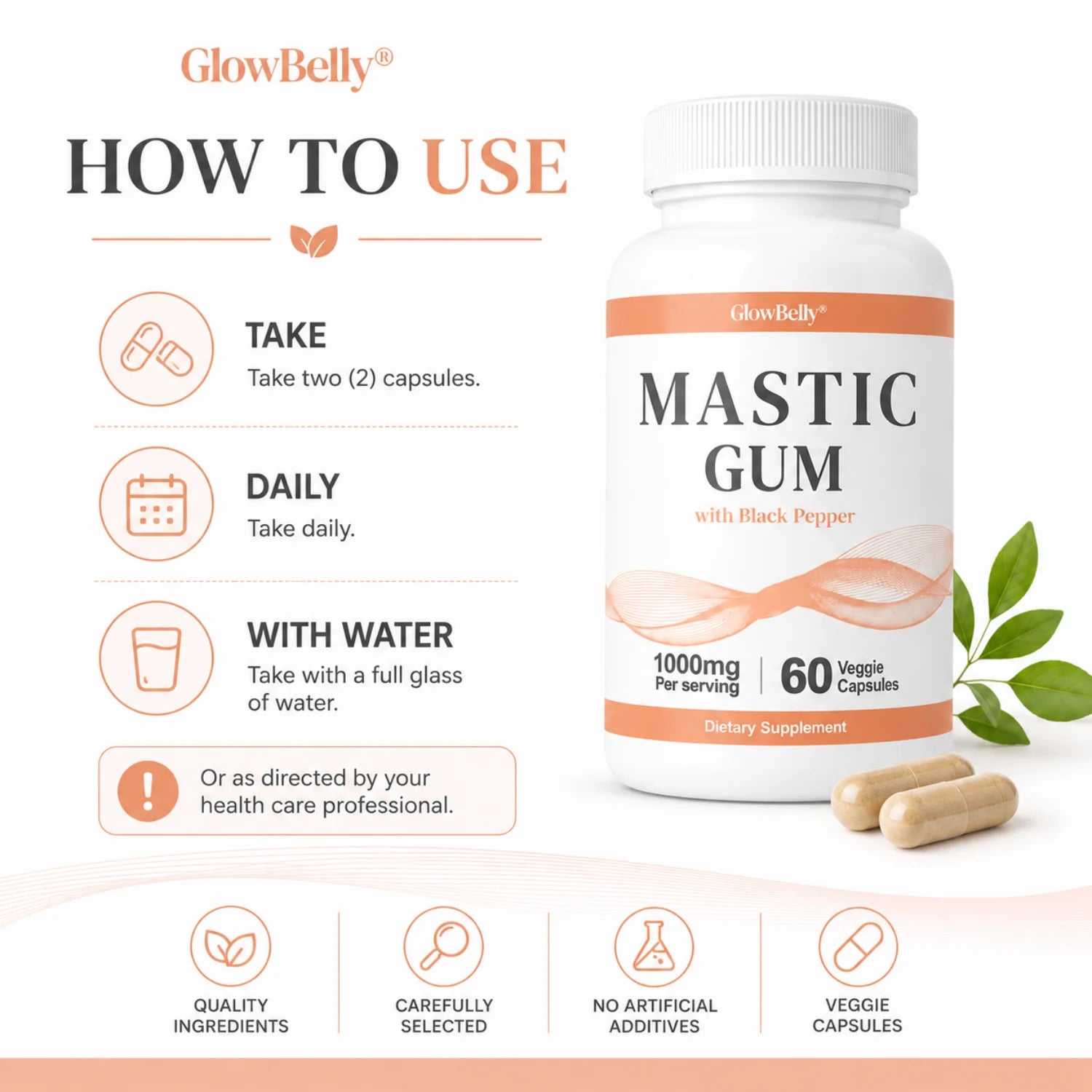 Mastic Gum 1000mg with Black Pepper