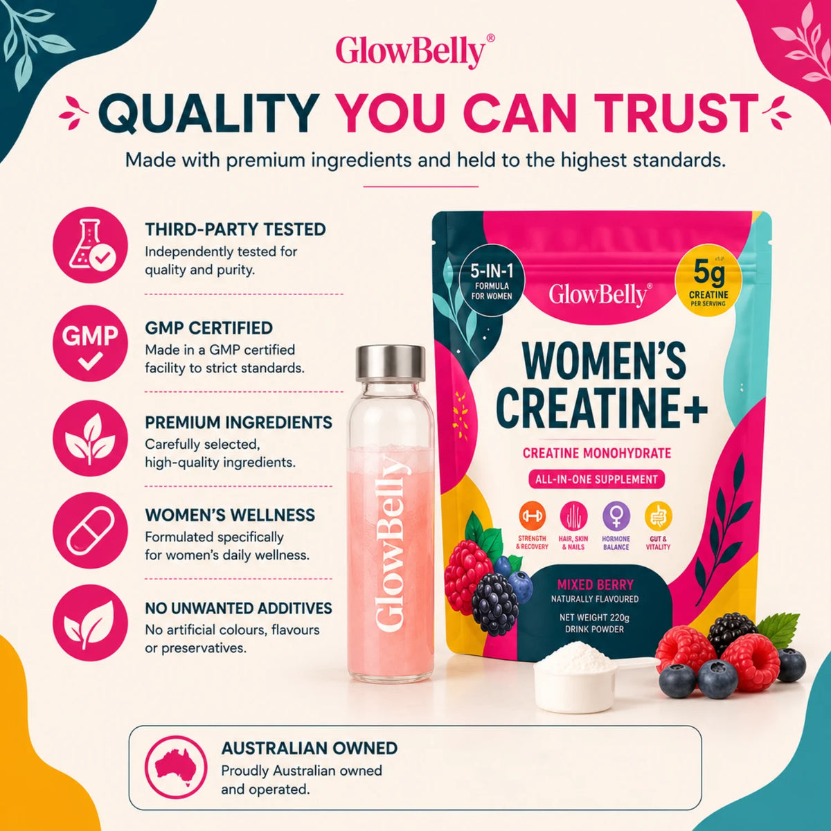Power+ Women’s Creatine Mixed Berry