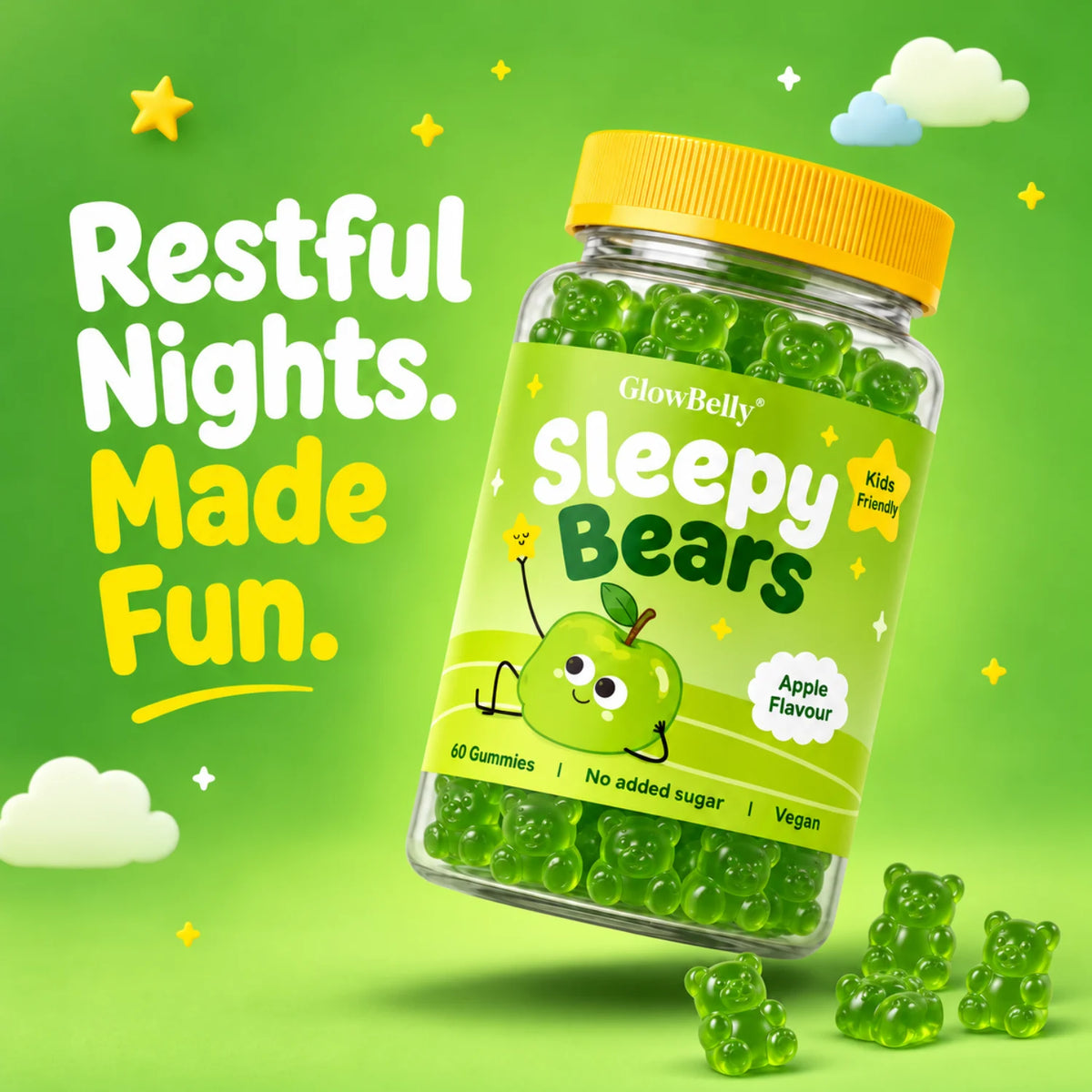 Sleepy Bears Kids Magnesium Gummies - Apple
