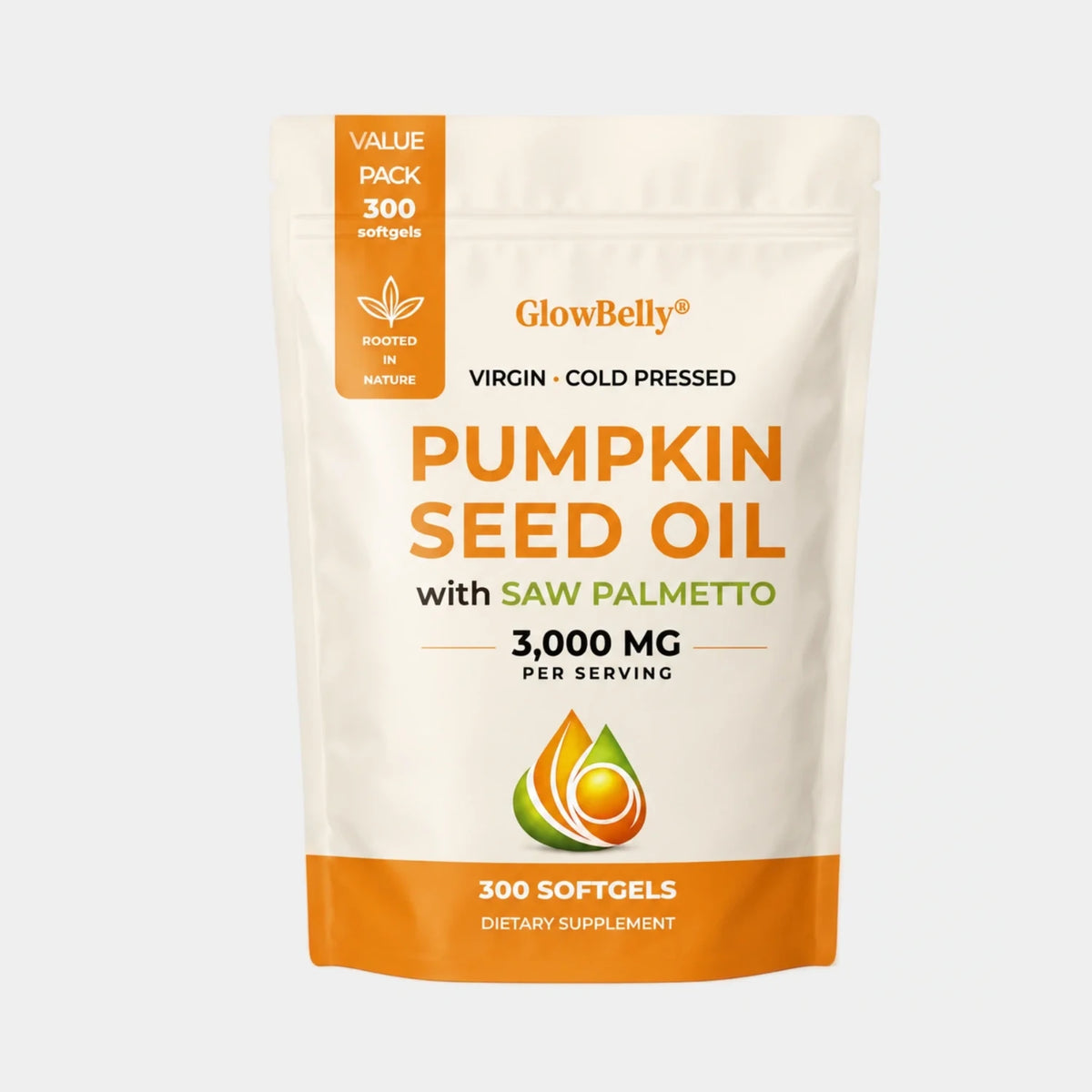 GlowBelly Pumpkin Seed Oil + Saw Palmetto 300 Softgels