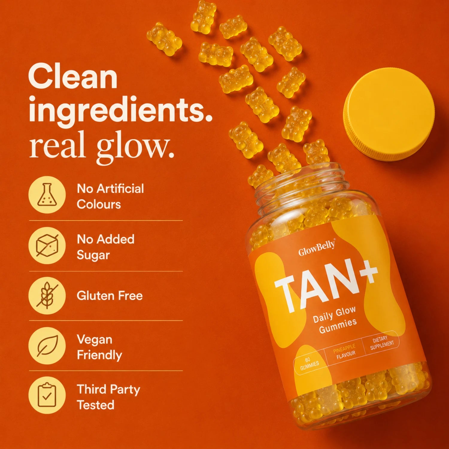 Tan+ Pineapple Tanning Gummies