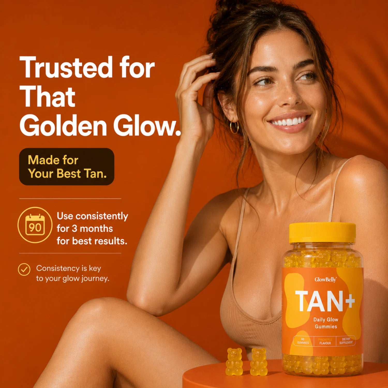 Tan+ Pineapple Tanning Gummies
