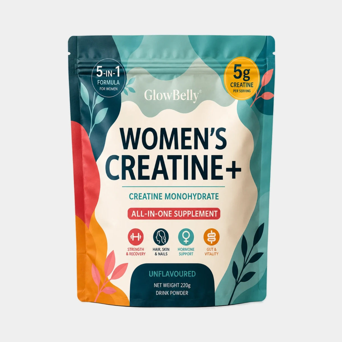 GlowBelly Women's Creatine+ Unflavoured
